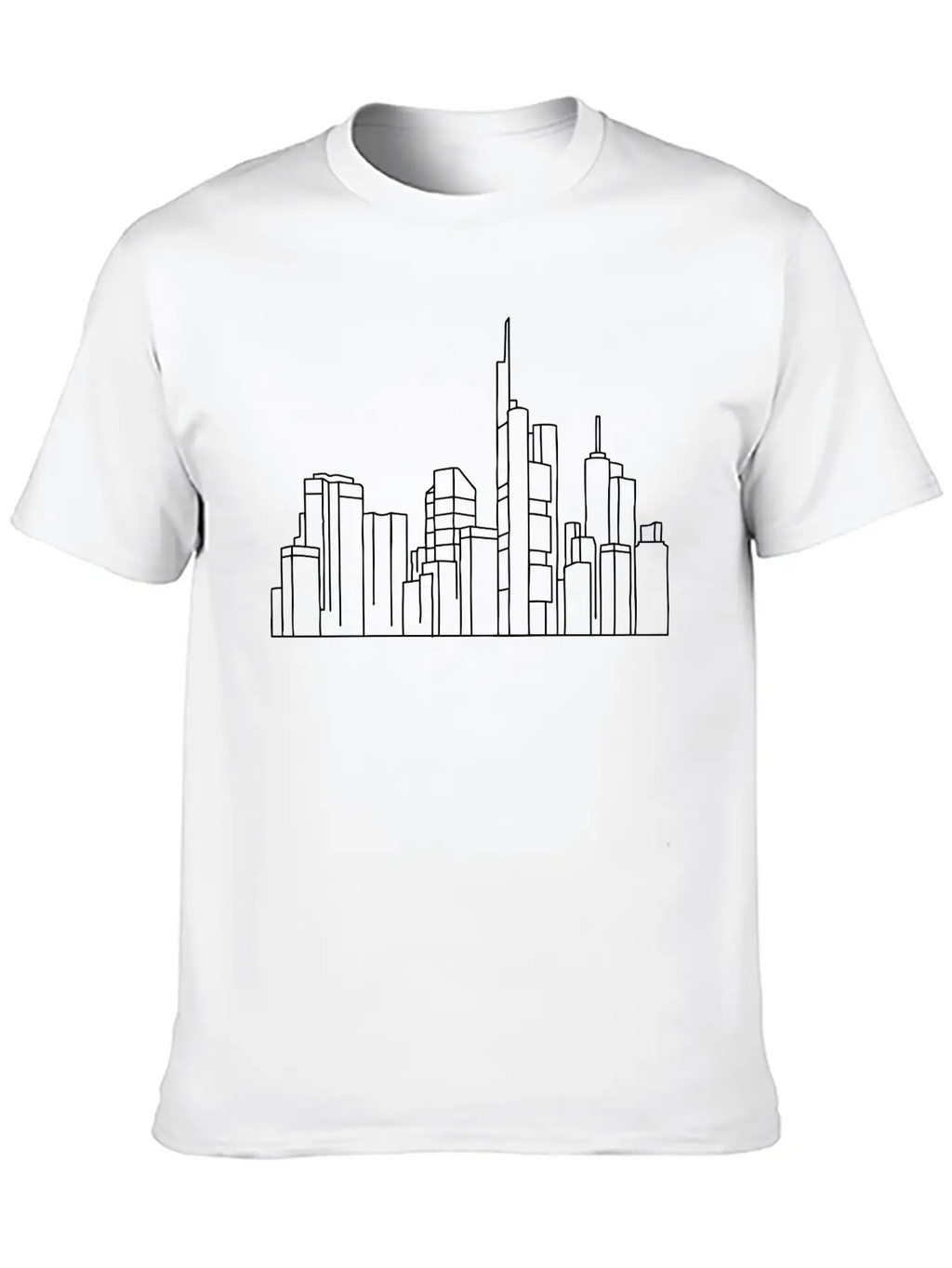 Skyline Of Frankfurt Unisex Casual T-Shirt – Clean Design For Daily Comfort