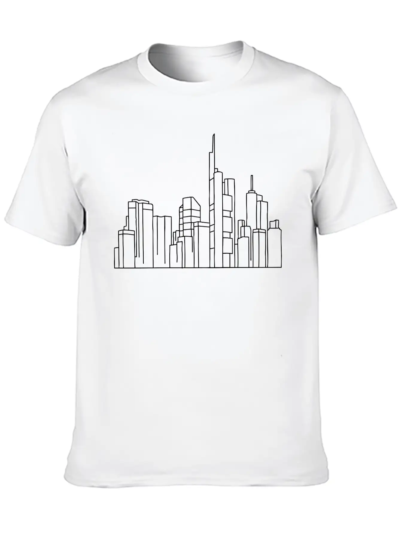 Skyline Of Frankfurt Unisex Casual T-Shirt – Clean Design For Daily Comfort