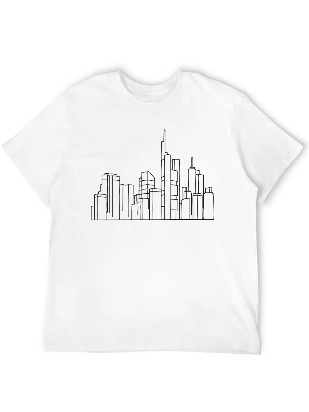 Skyline Of Frankfurt Unisex Casual T-Shirt – Clean Design For Daily Comfort