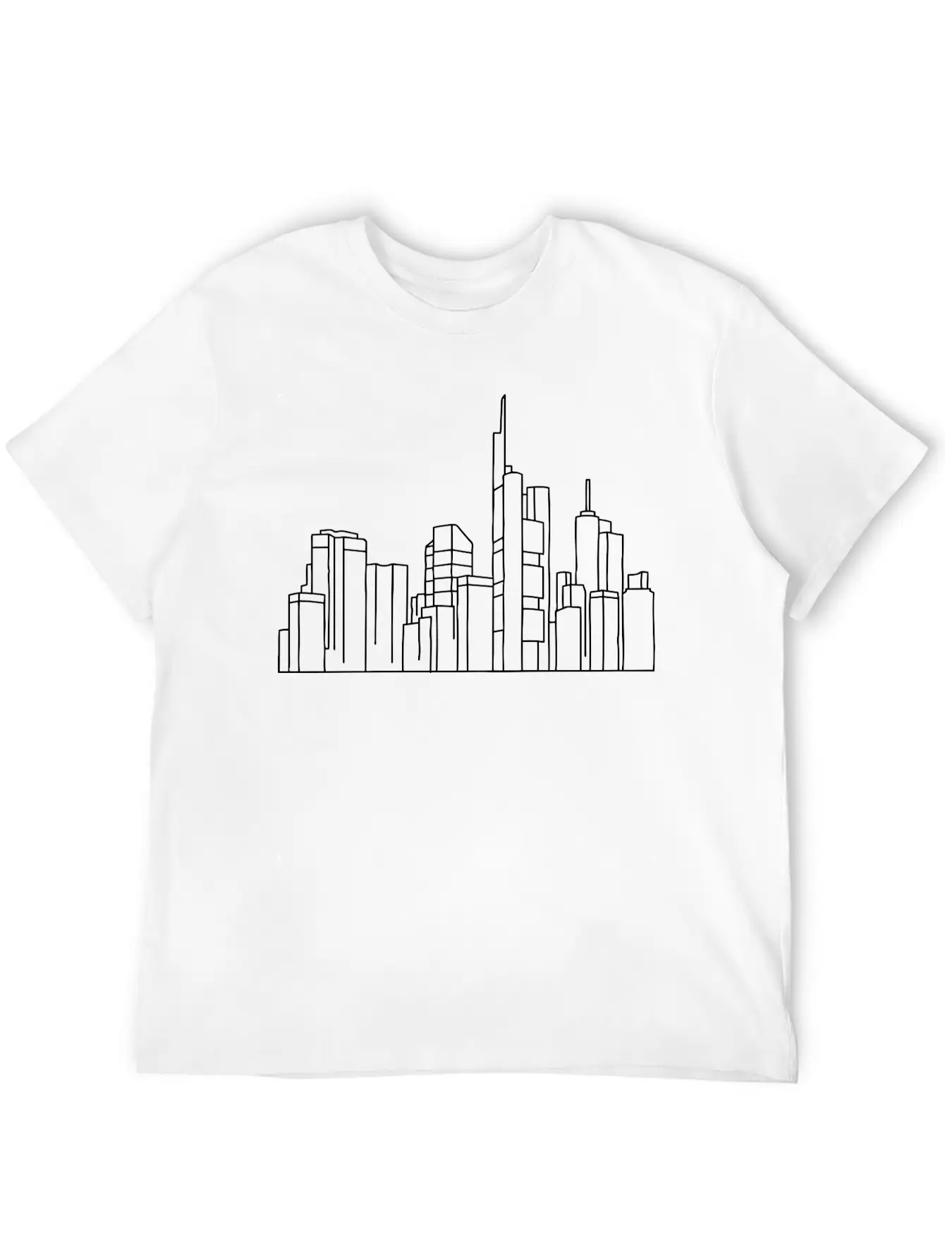 Skyline Of Frankfurt Unisex Casual T-Shirt – Clean Design For Daily Comfort
