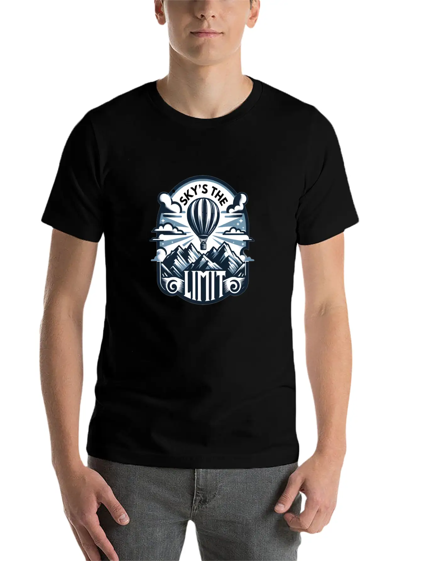Sky's The Limit, Mountains Stylish Everyday T-Shirt – Unisex Basic Cotton Tee