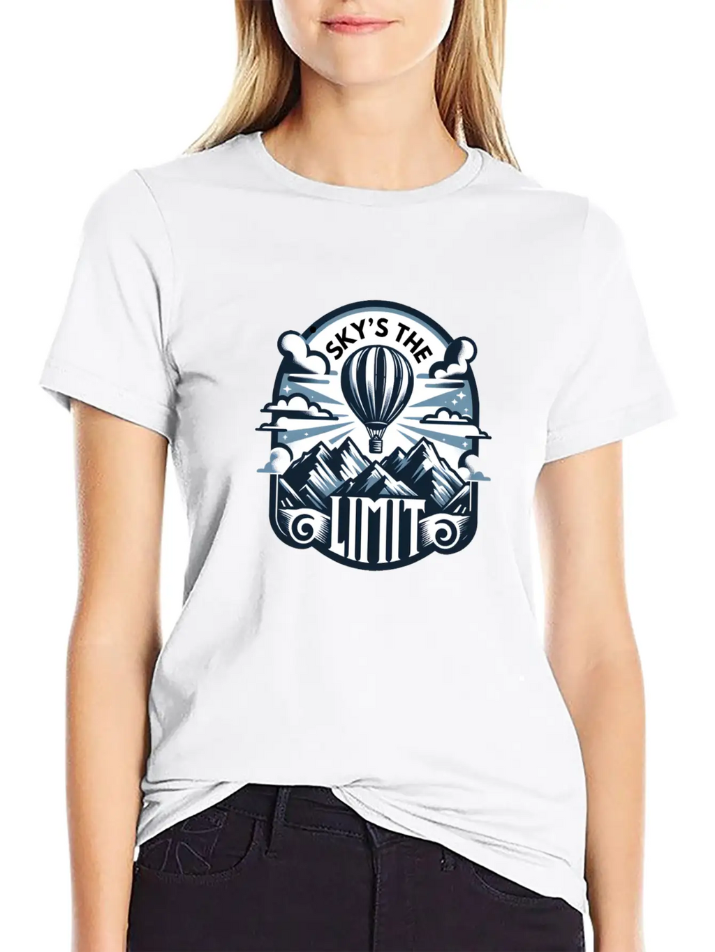 Sky's The Limit, Mountains Stylish Everyday T-Shirt – Unisex Basic Cotton Tee