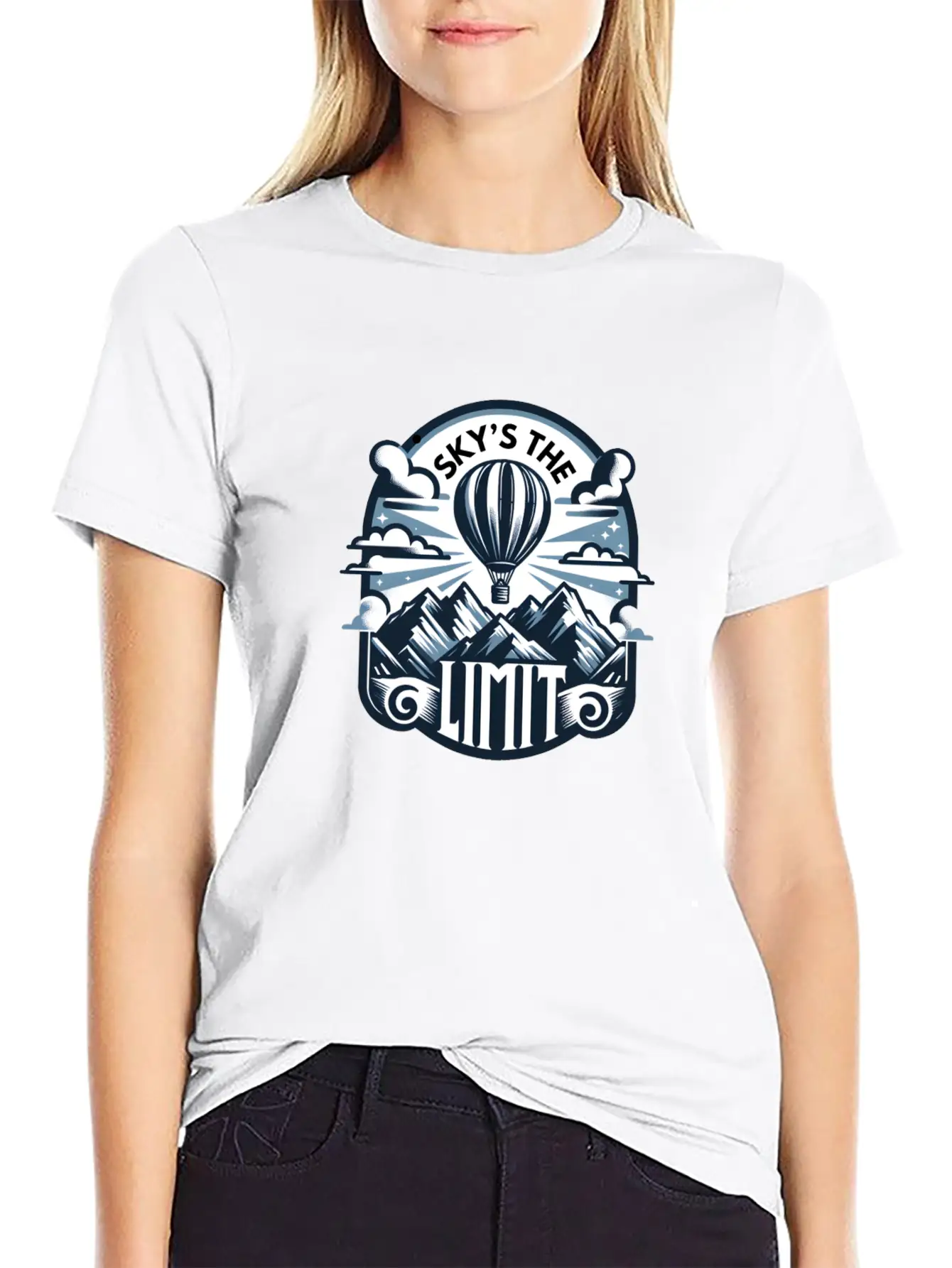 Sky's The Limit, Mountains Stylish Everyday T-Shirt – Unisex Basic Cotton Tee