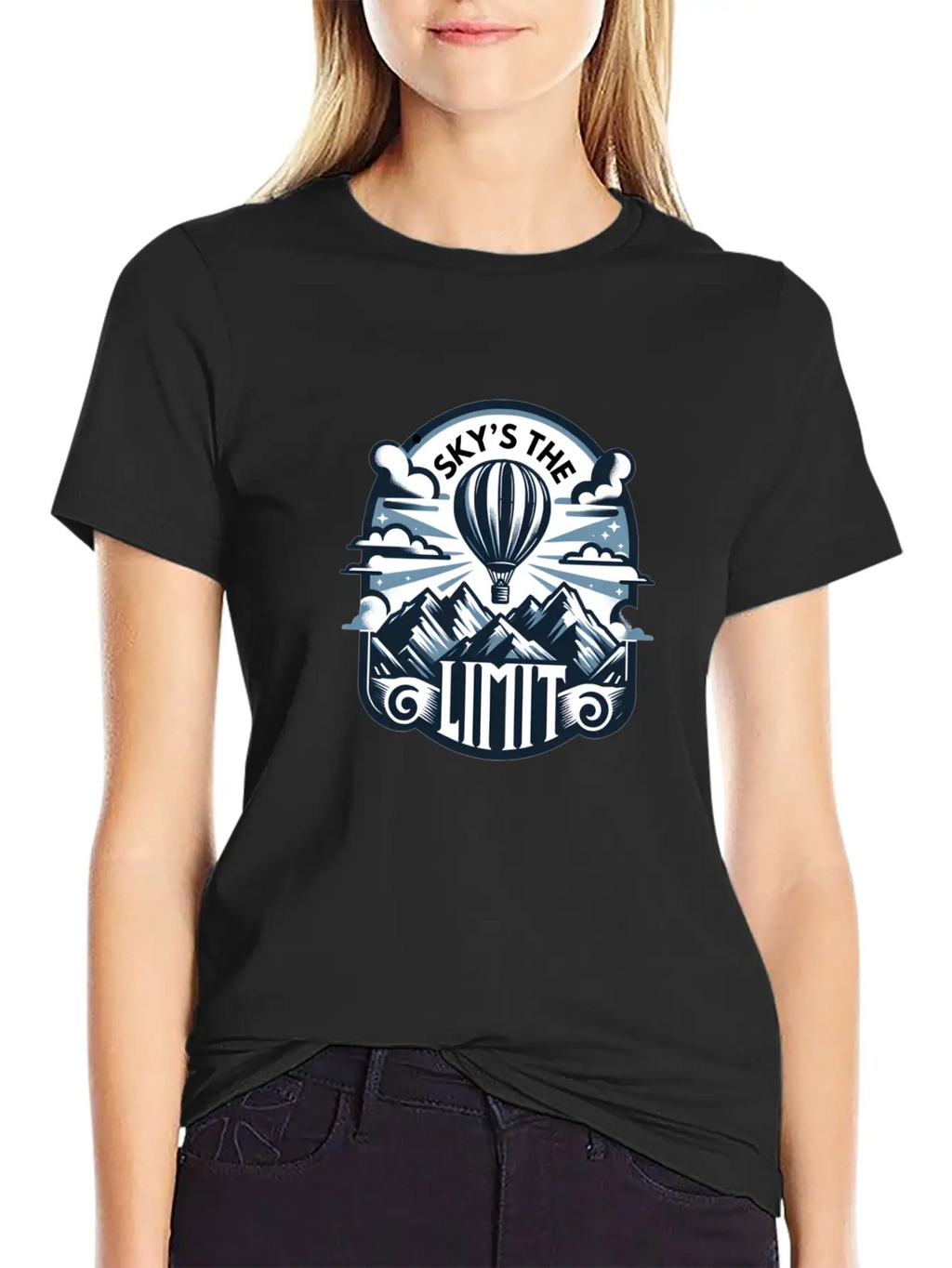 Sky's The Limit, Mountains Stylish Everyday T-Shirt – Unisex Basic Cotton Tee