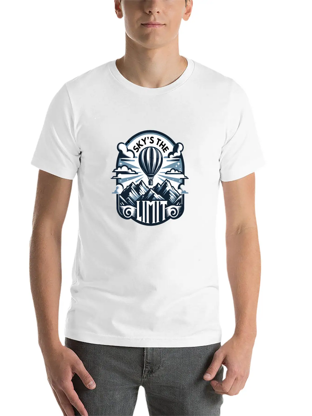Sky's The Limit, Mountains Stylish Everyday T-Shirt – Unisex Basic Cotton Tee