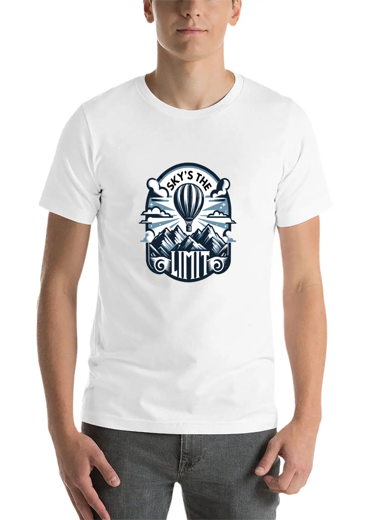 Sky's The Limit, Mountains Stylish Everyday T-Shirt – Unisex Basic Cotton Tee