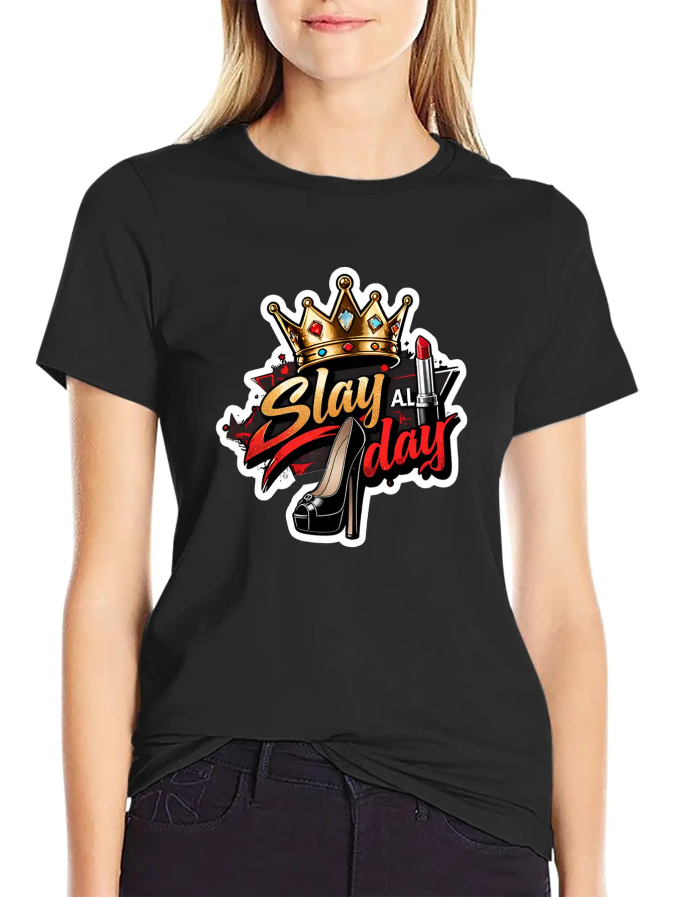 Slay All Day – Bold & Fierce Unisex Casual T-Shirt – Clean Design For Daily Comfort