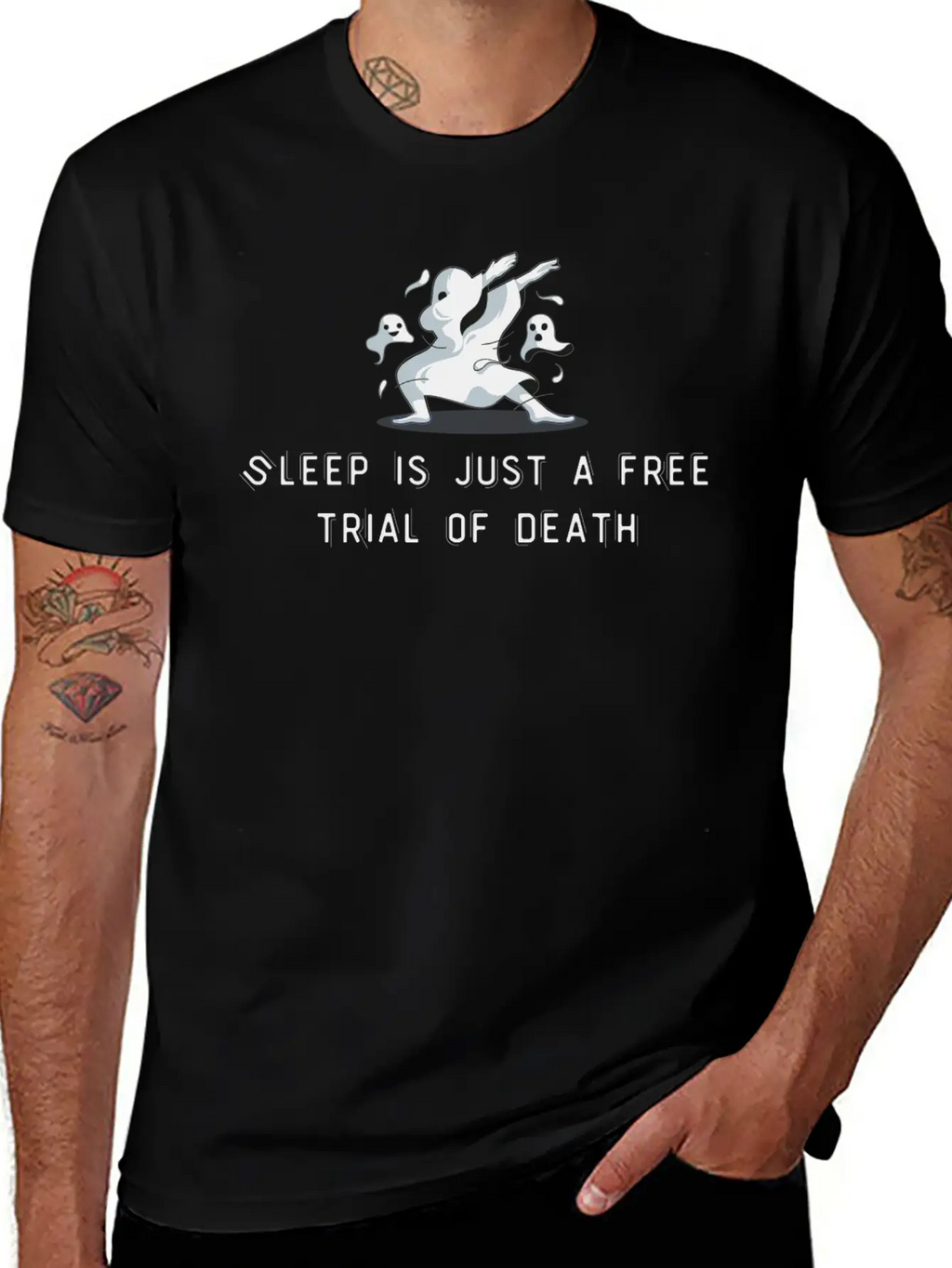 Sleep Is Just A Free Trial Of Death Relaxed Everyday Tee – Lightweight And Durable Cotton
