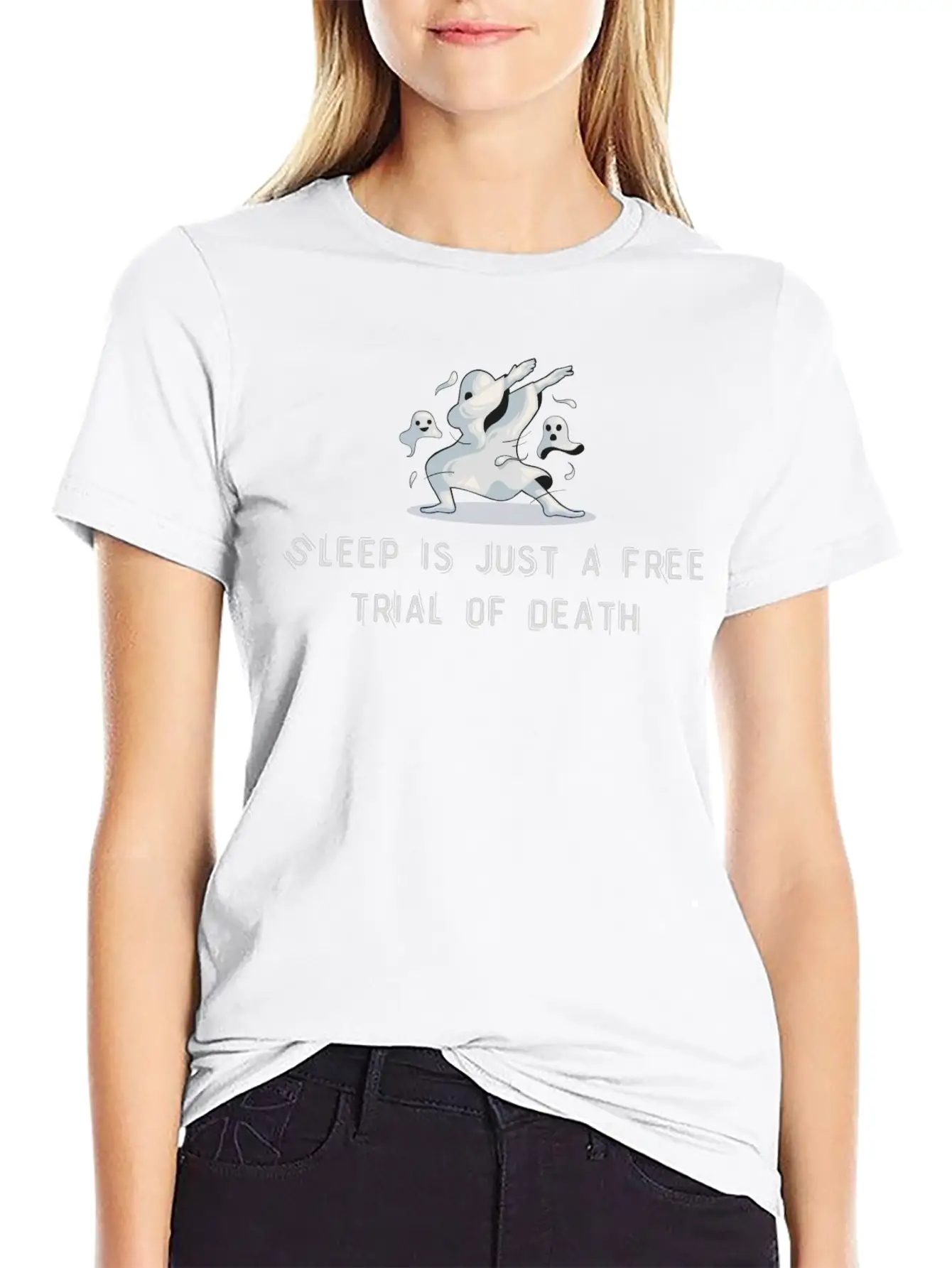 Sleep Is Just A Free Trial Of Death Relaxed Everyday Tee – Lightweight And Durable Cotton