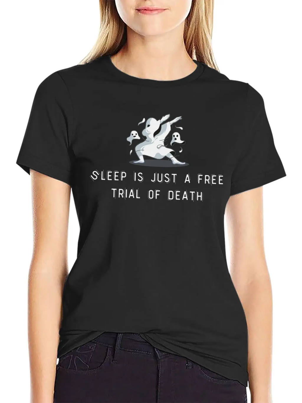 Sleep Is Just A Free Trial Of Death Relaxed Everyday Tee – Lightweight And Durable Cotton
