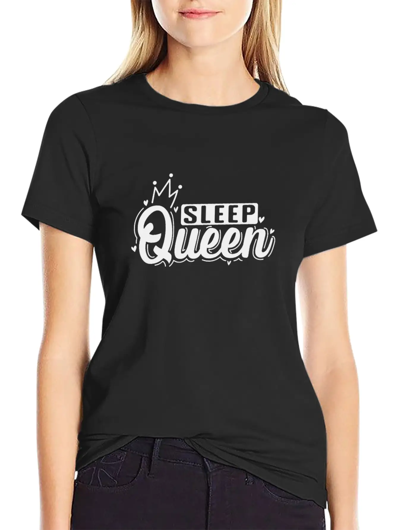 Sleep Queen Dreaming Night Stylish Everyday T-Shirt – Unisex Basic Cotton Tee