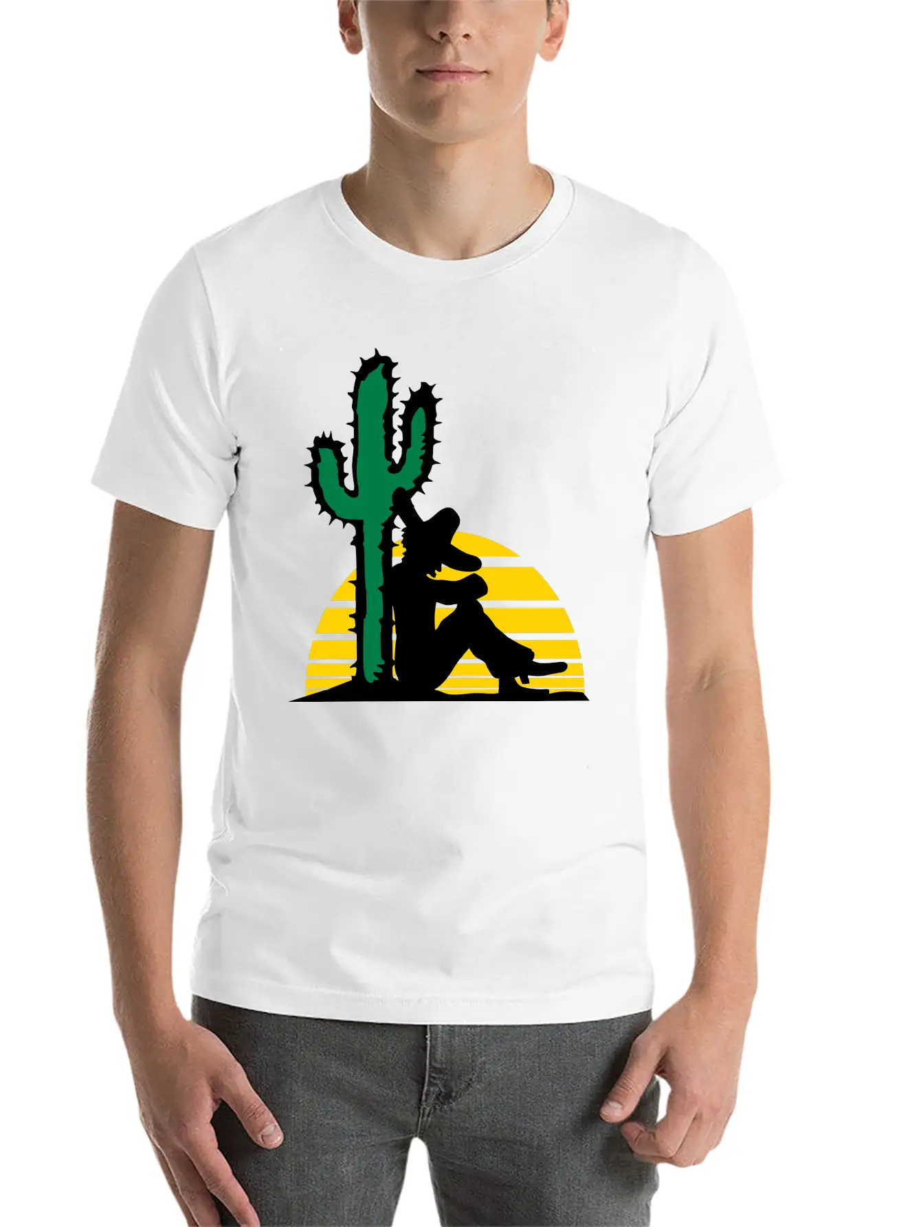 Sleep Sun Desert Cactus Tired Mexican Funny South Relaxed Everyday Tee – Lightweight And Durable Cotton