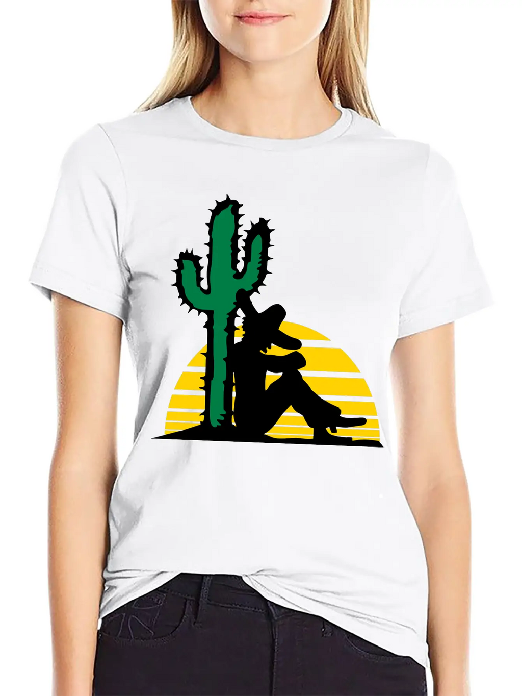 Sleep Sun Desert Cactus Tired Mexican Funny South Relaxed Everyday Tee – Lightweight And Durable Cotton