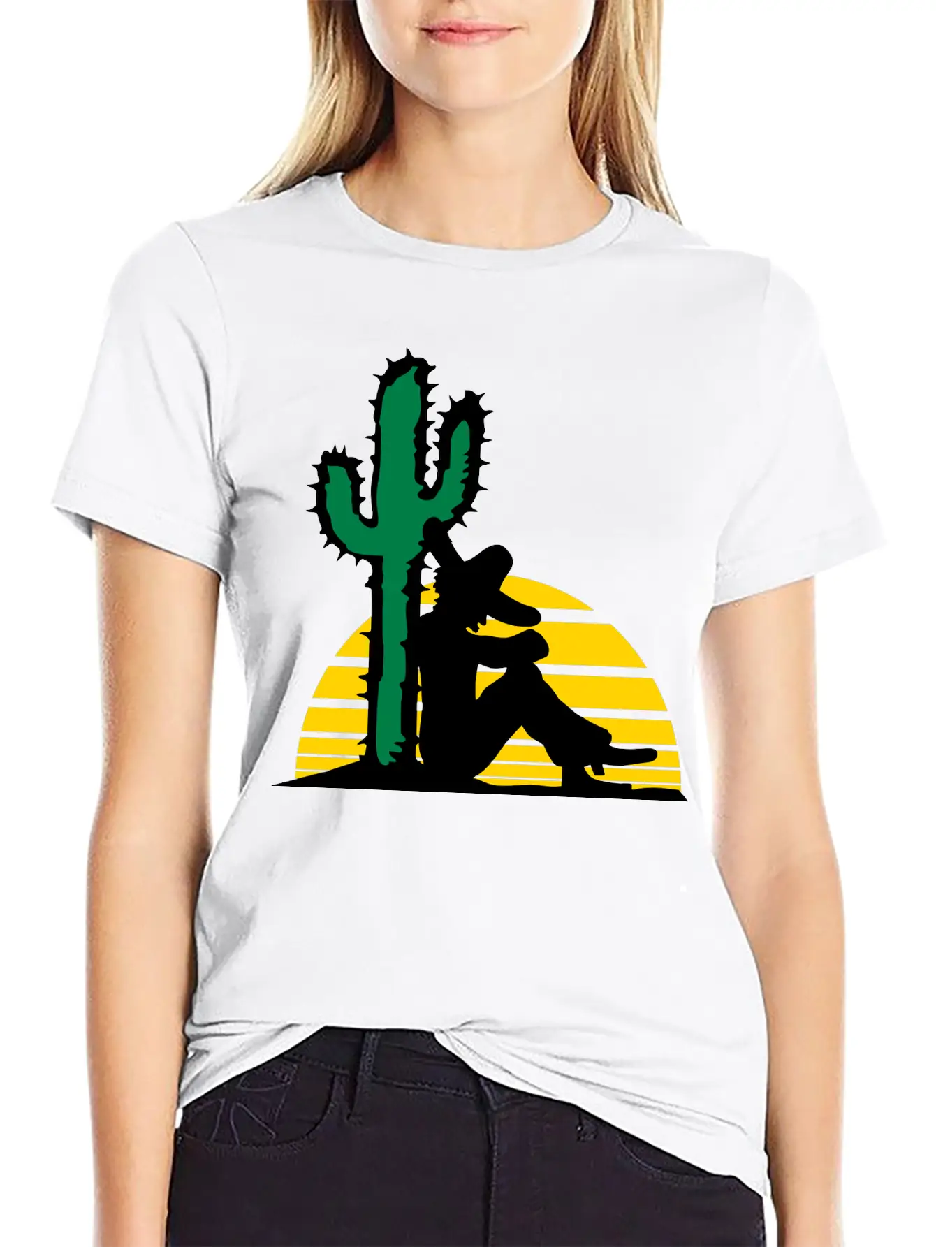 Sleep Sun Desert Cactus Tired Mexican Funny South Relaxed Everyday Tee – Lightweight And Durable Cotton