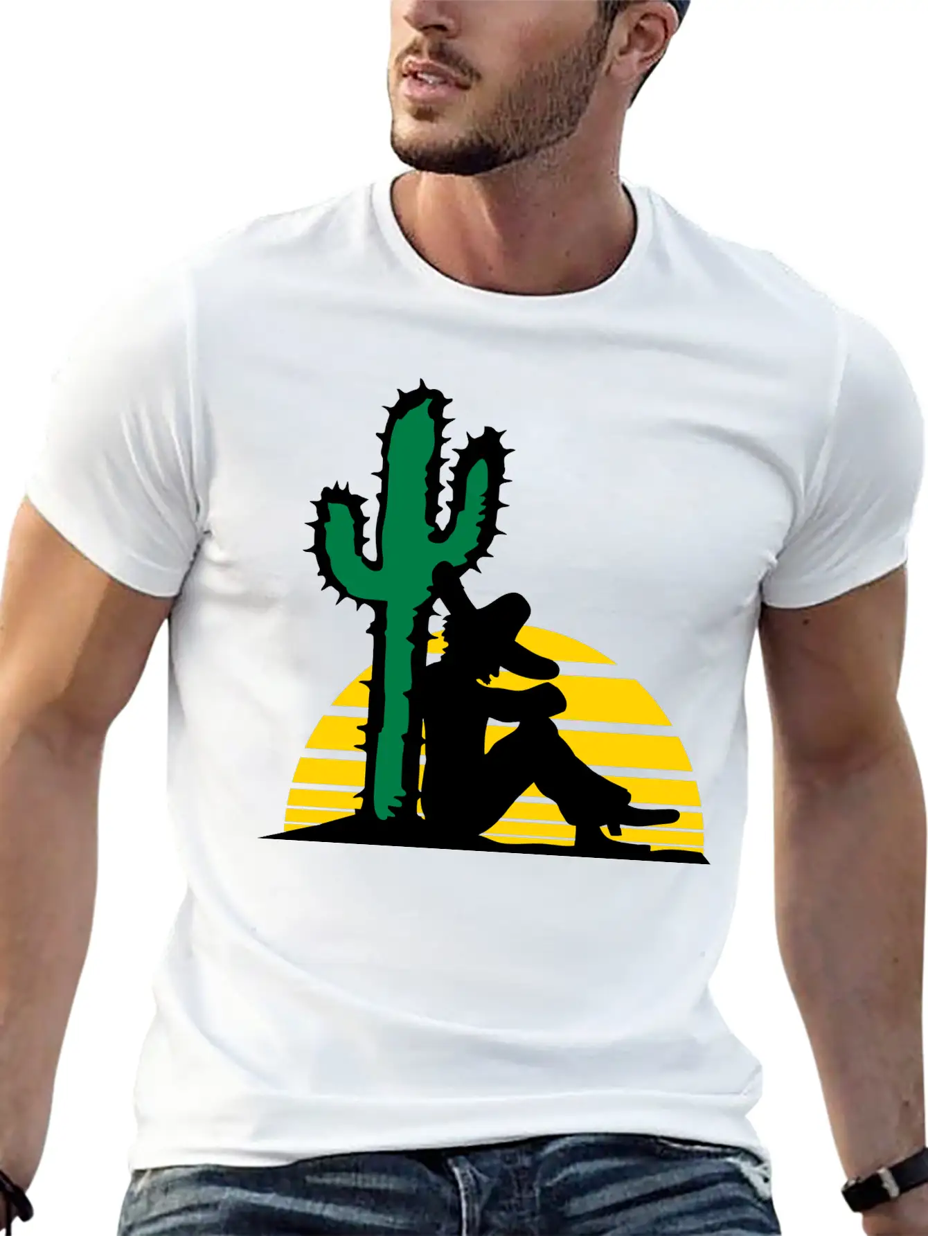 Sleep Sun Desert Cactus Tired Mexican Funny South Relaxed Everyday Tee – Lightweight And Durable Cotton
