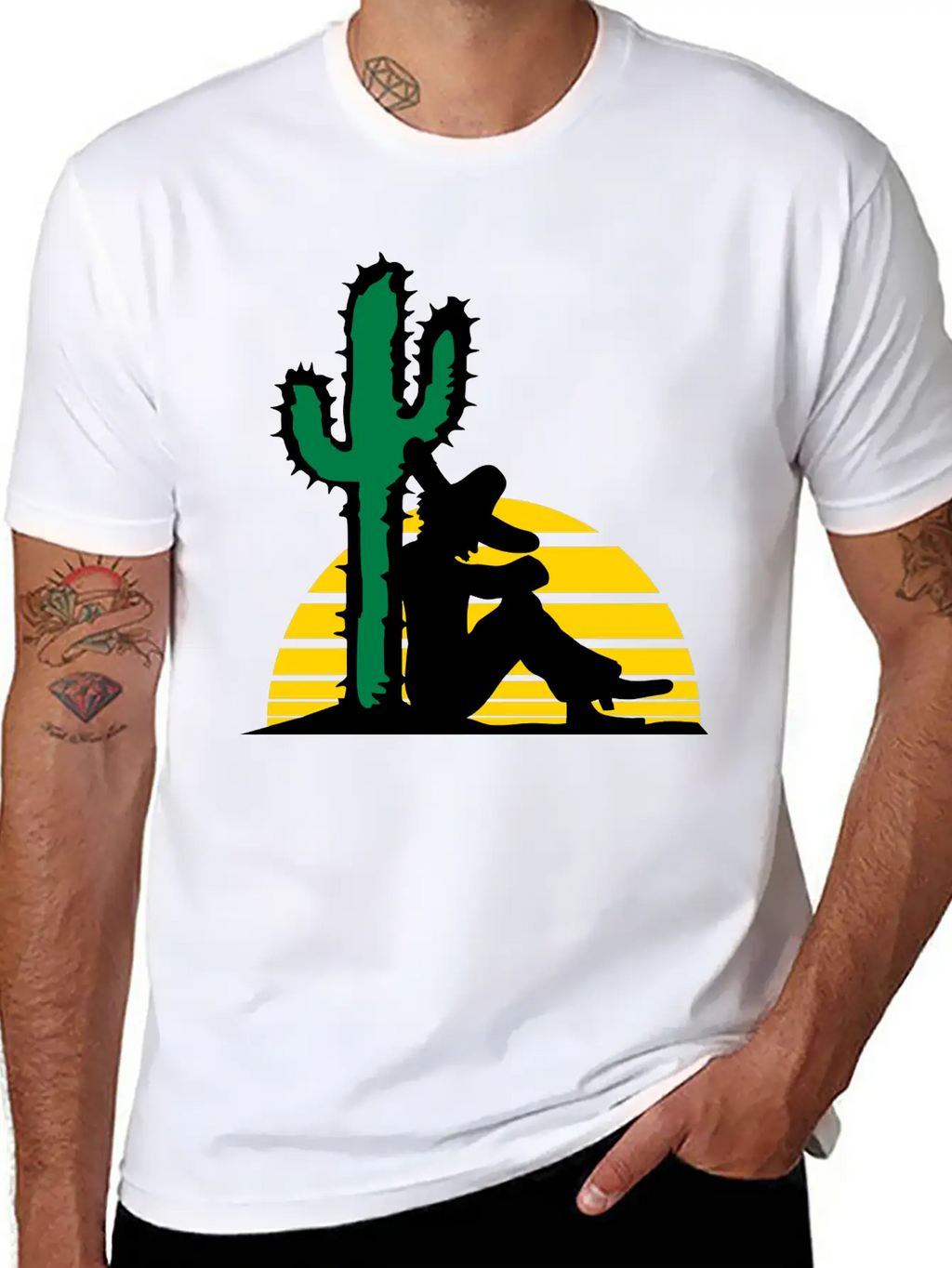 Sleep Sun Desert Cactus Tired Mexican Funny South Relaxed Everyday Tee – Lightweight And Durable Cotton