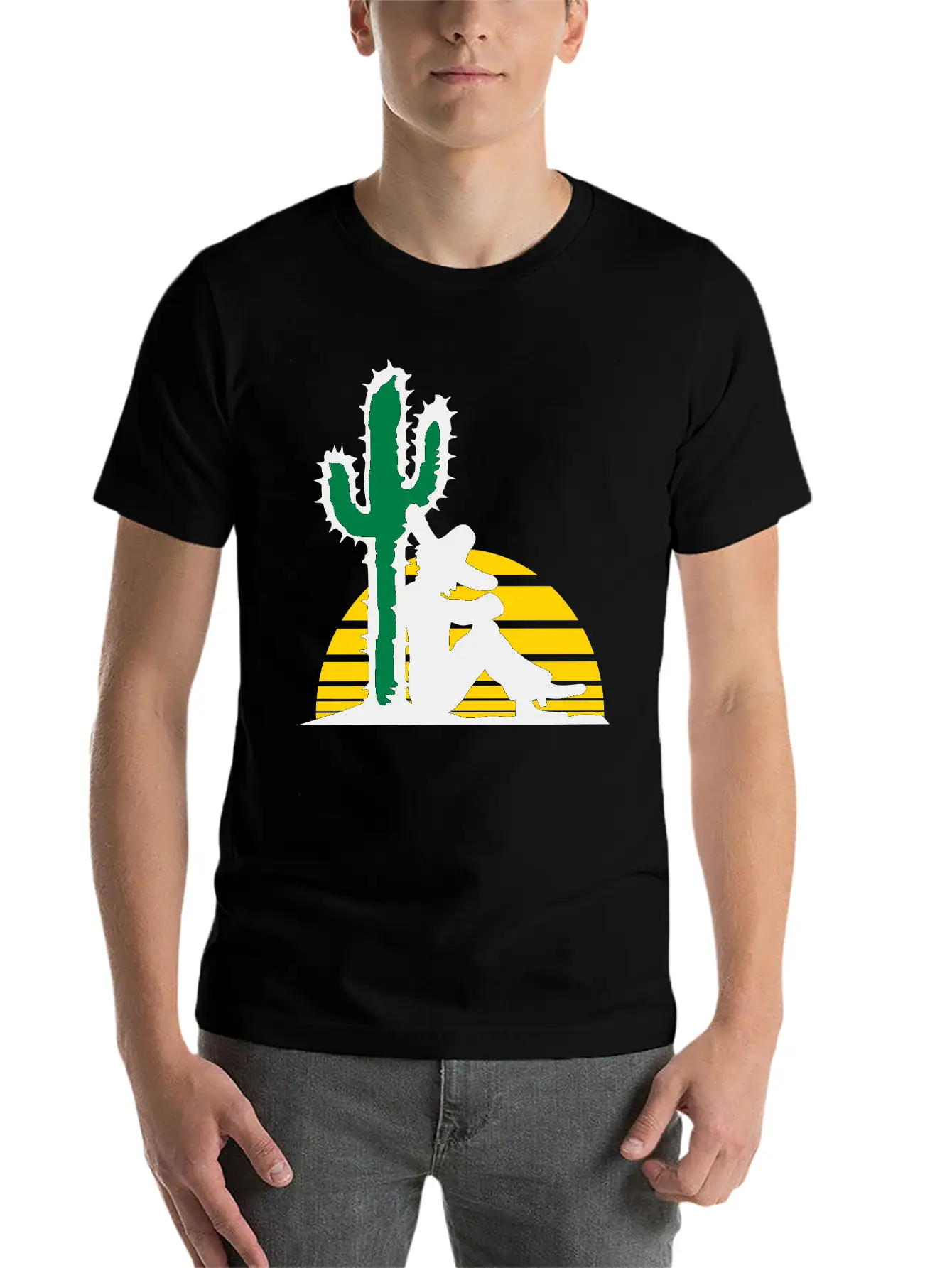 Sleep Sun Desert Cactus Tired Mexican Funny South Relaxed Everyday Tee – Lightweight And Durable Cotton