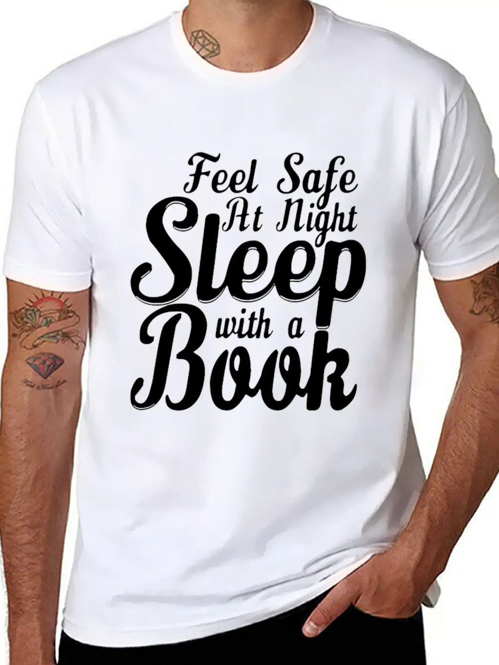 SLEEP WITH A BOOK Classic Cotton Tee – Unisex Comfort For Any Season