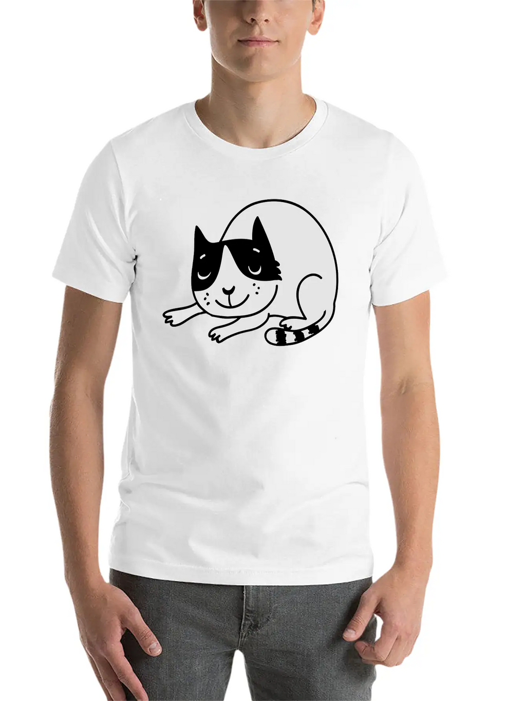 Sleeping Cat Unisex Casual T-Shirt – Clean Design For Daily Comfort