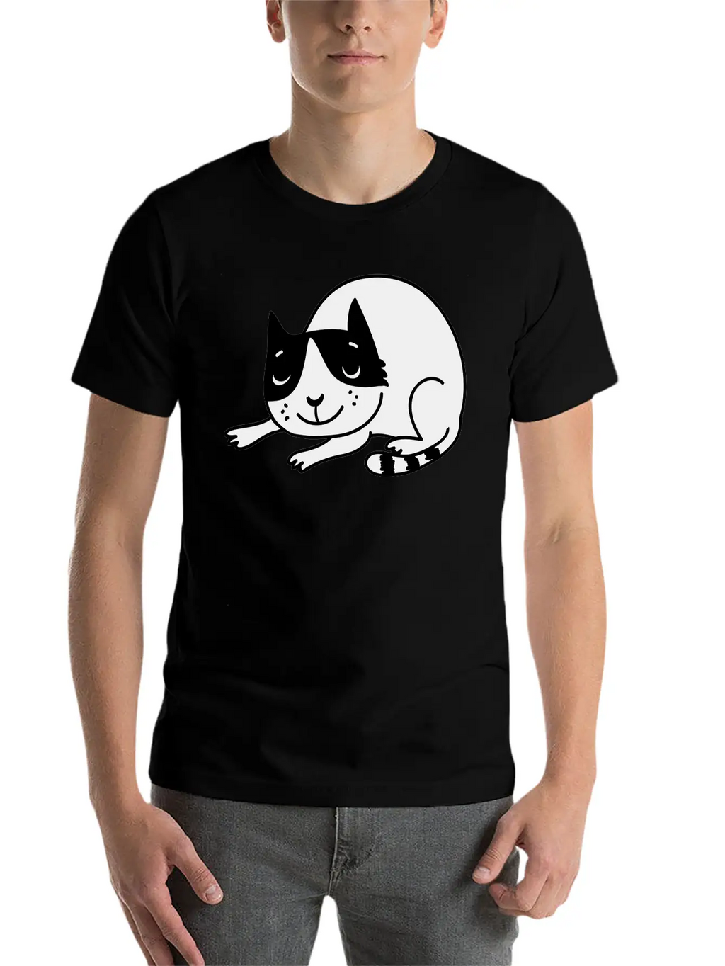 Sleeping Cat Unisex Casual T-Shirt – Clean Design For Daily Comfort