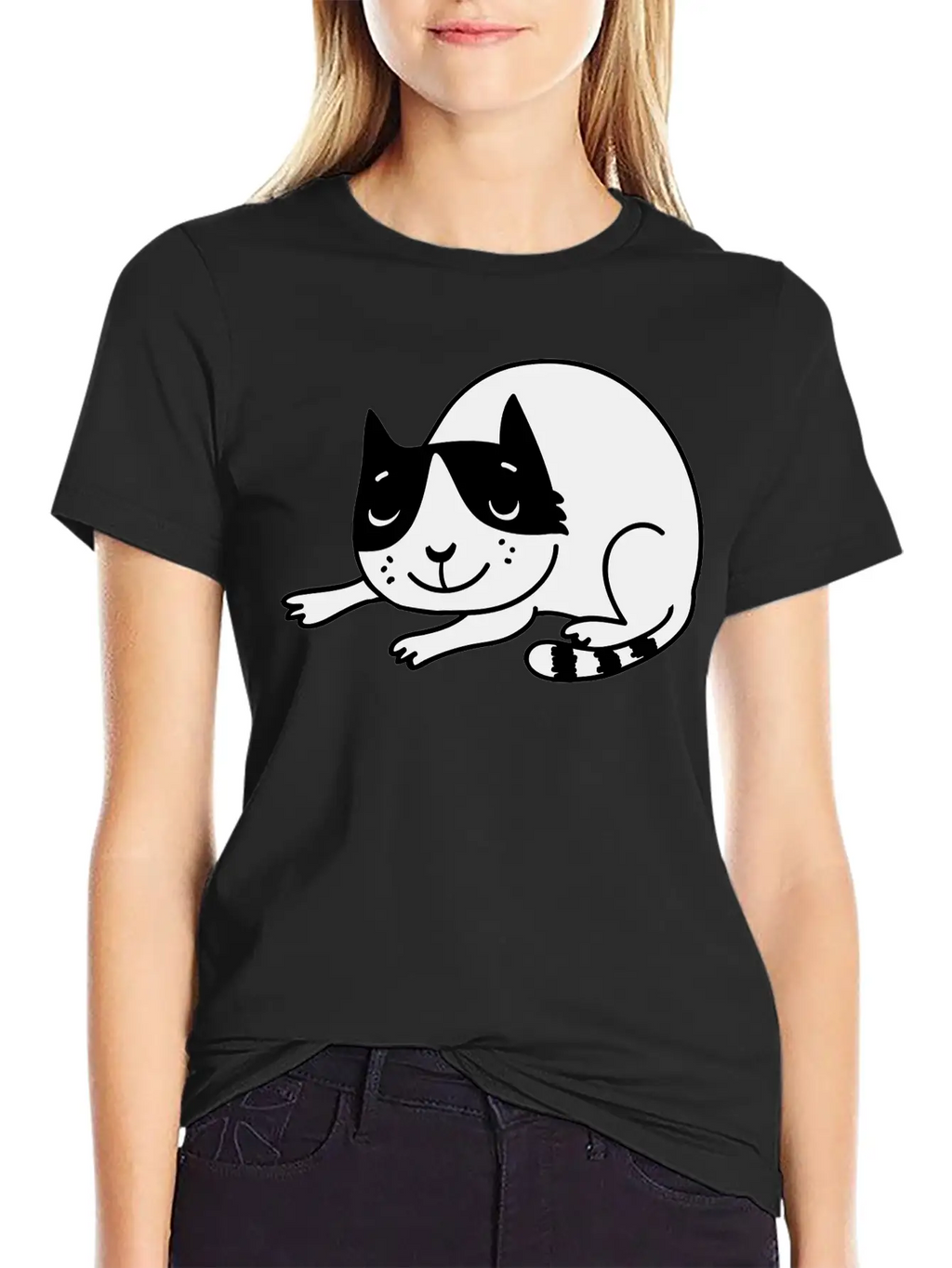 Sleeping Cat Unisex Casual T-Shirt – Clean Design For Daily Comfort