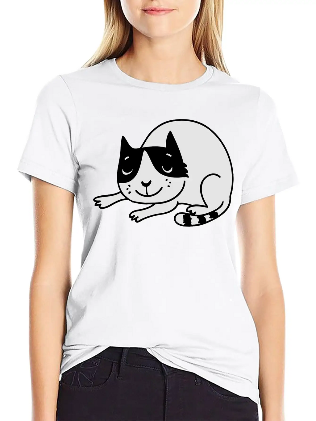 Sleeping Cat Unisex Casual T-Shirt – Clean Design For Daily Comfort