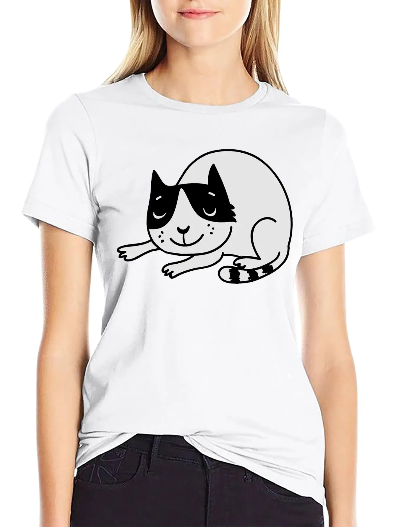 Sleeping Cat Unisex Casual T-Shirt – Clean Design For Daily Comfort