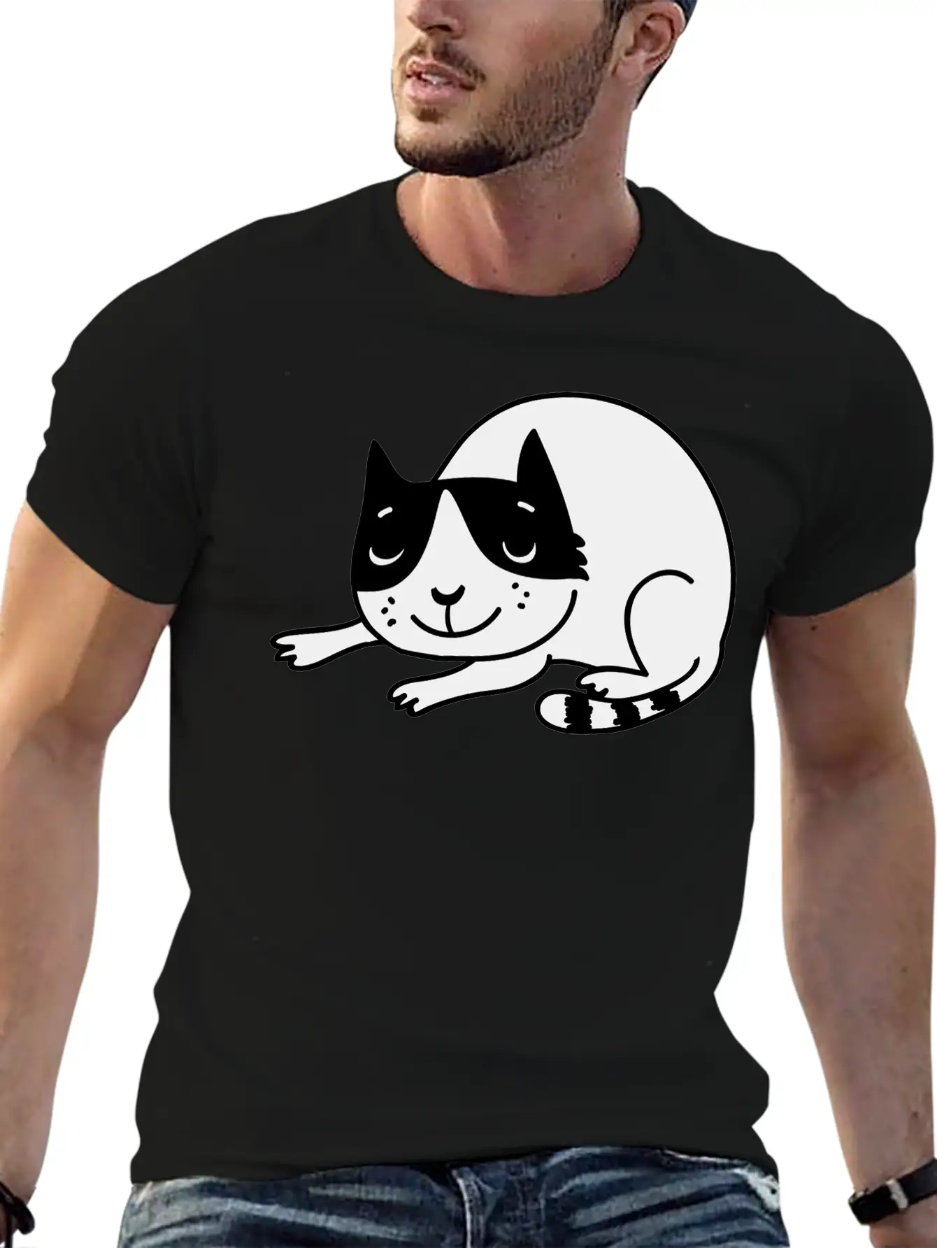 Sleeping Cat Unisex Casual T-Shirt – Clean Design For Daily Comfort
