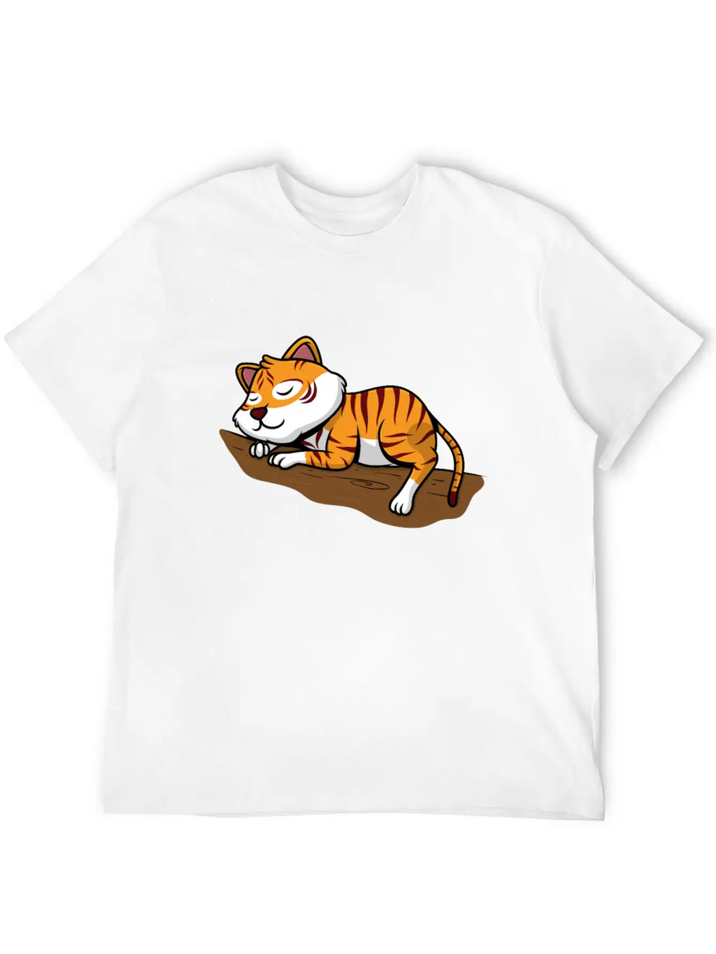 Sleeping Little Sweet Tiger Branch In The Jungle Classic Cotton Tee – Unisex Comfort For Any Season