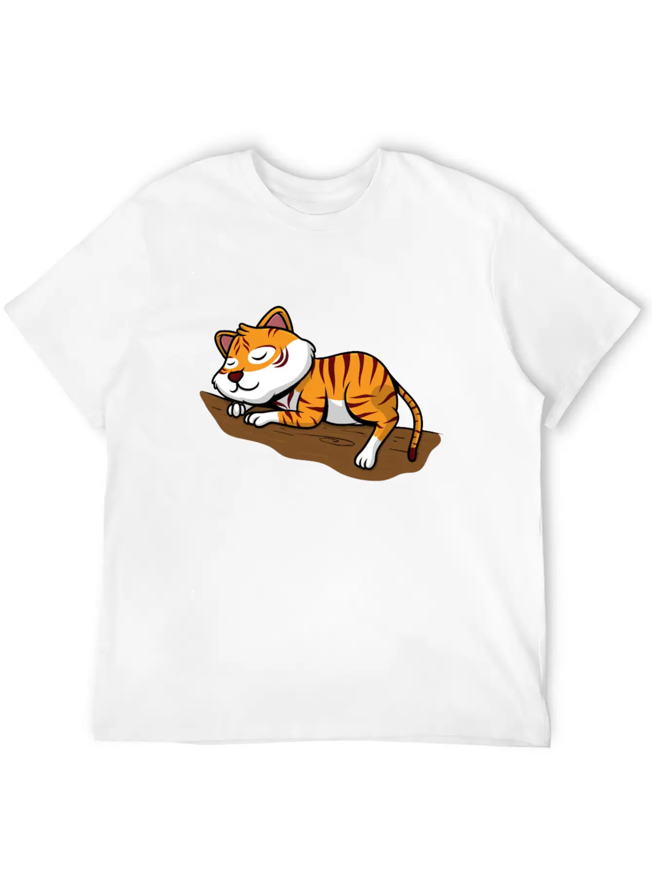 Sleeping Little Sweet Tiger Branch In The Jungle Classic Cotton Tee – Unisex Comfort For Any Season