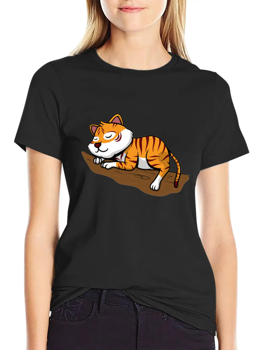 Sleeping Little Sweet Tiger Branch In The Jungle Classic Cotton Tee – Unisex Comfort For Any Season