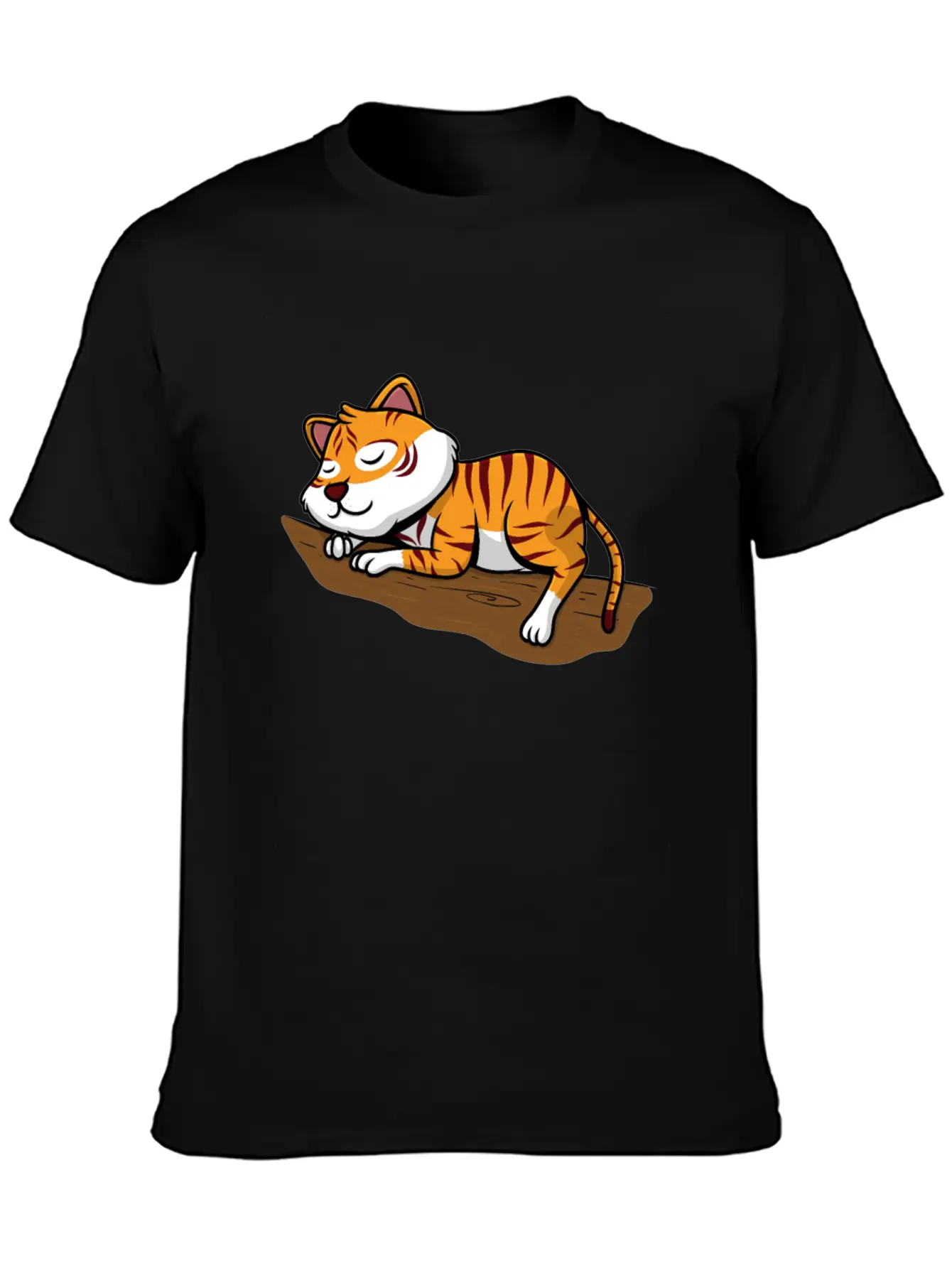 Sleeping Little Sweet Tiger Branch In The Jungle Classic Cotton Tee – Unisex Comfort For Any Season