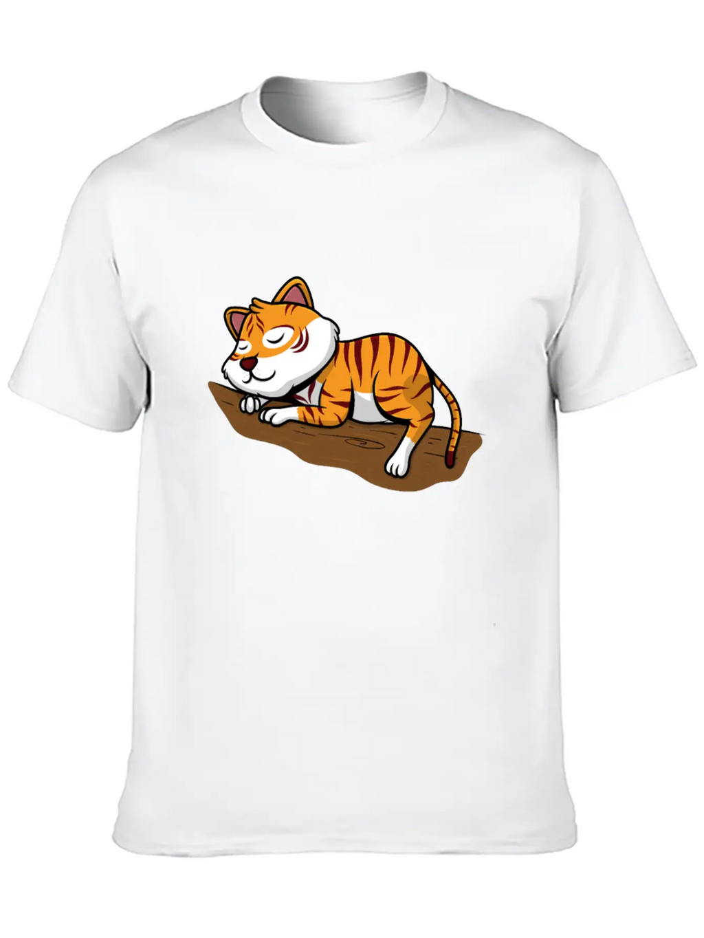 Sleeping Little Sweet Tiger Branch In The Jungle Classic Cotton Tee – Unisex Comfort For Any Season