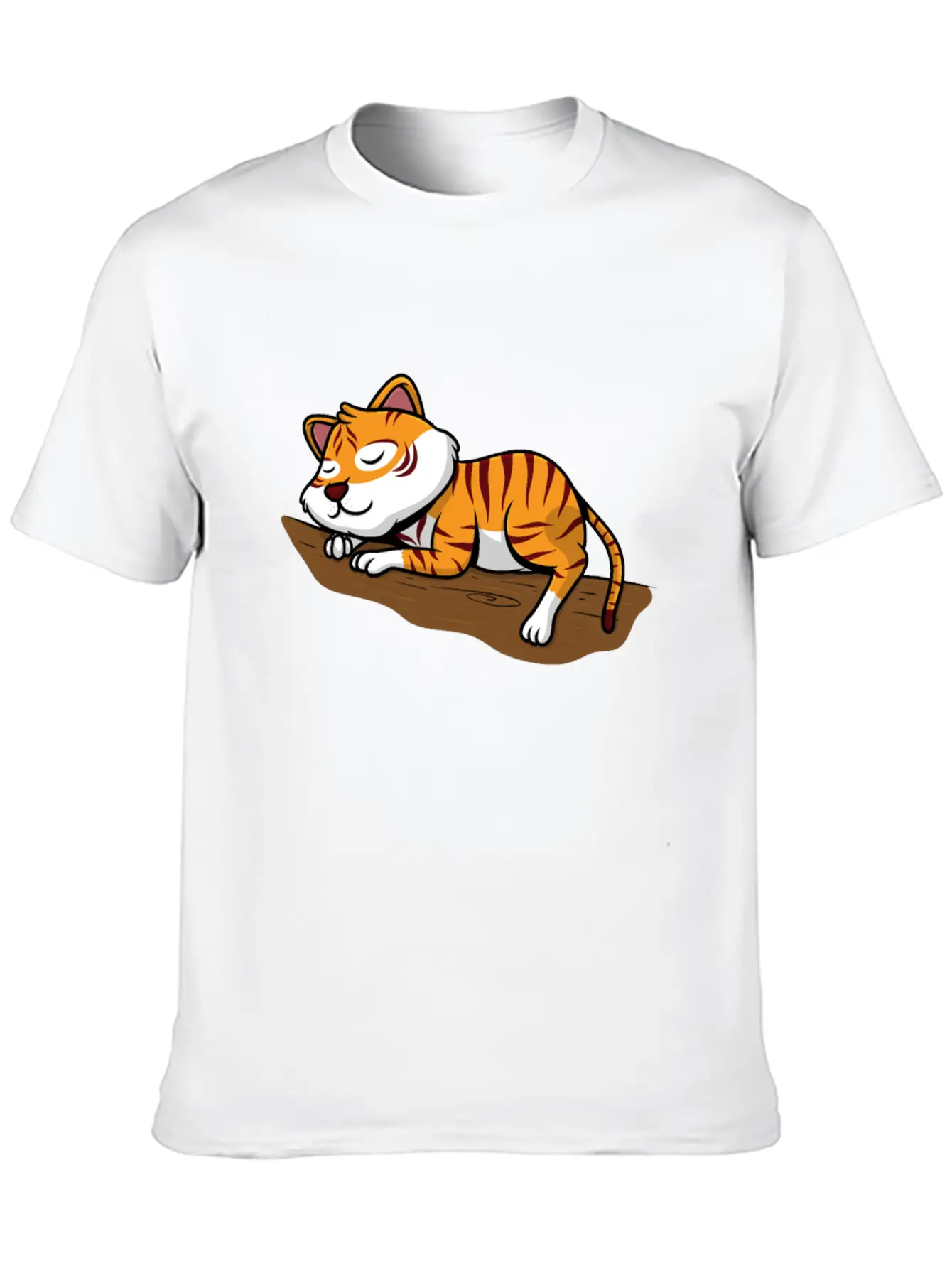 Sleeping Little Sweet Tiger Branch In The Jungle Classic Cotton Tee – Unisex Comfort For Any Season