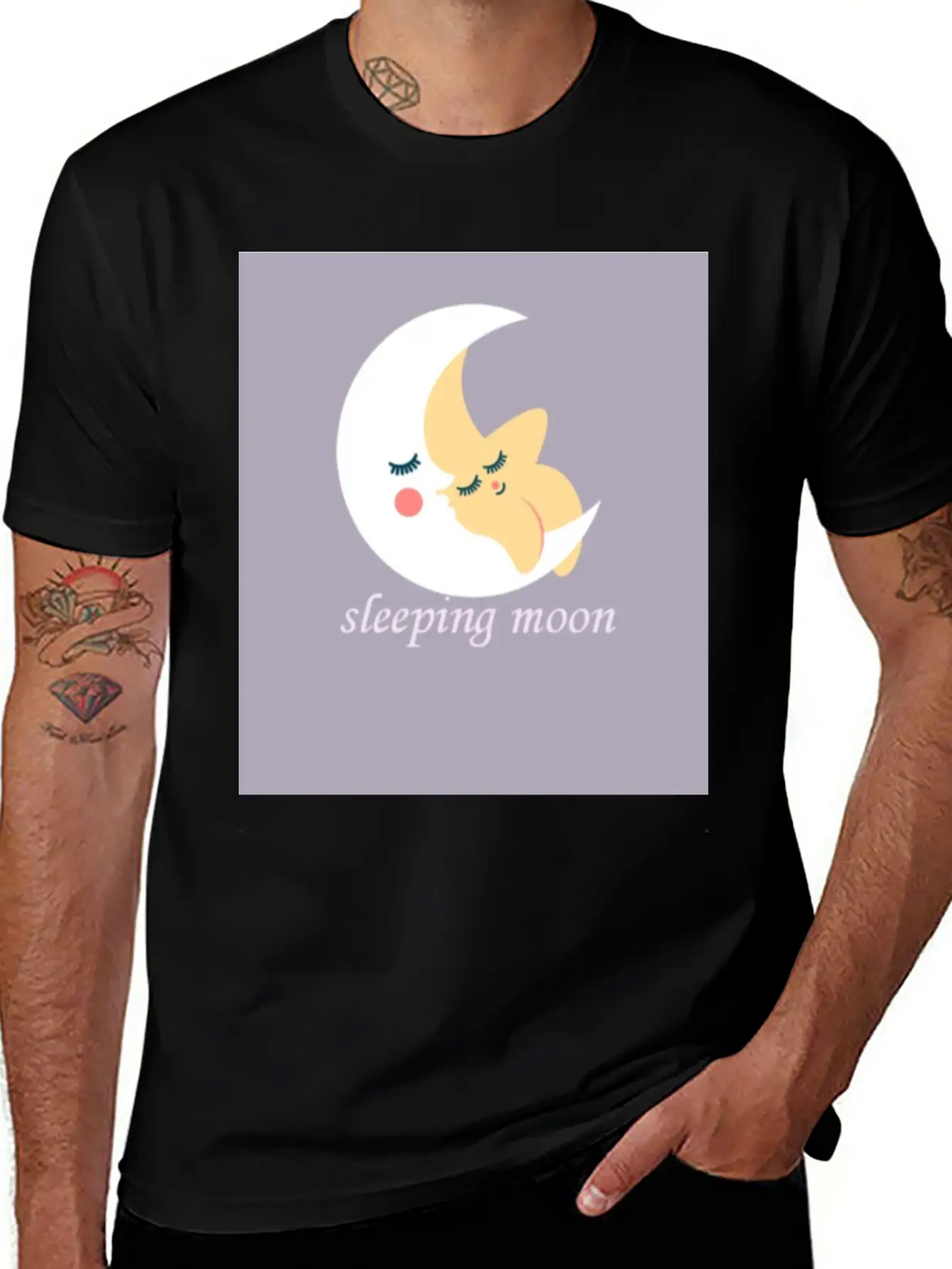 Sleeping Moon Classic Cotton Tee – Unisex Comfort For Any Season