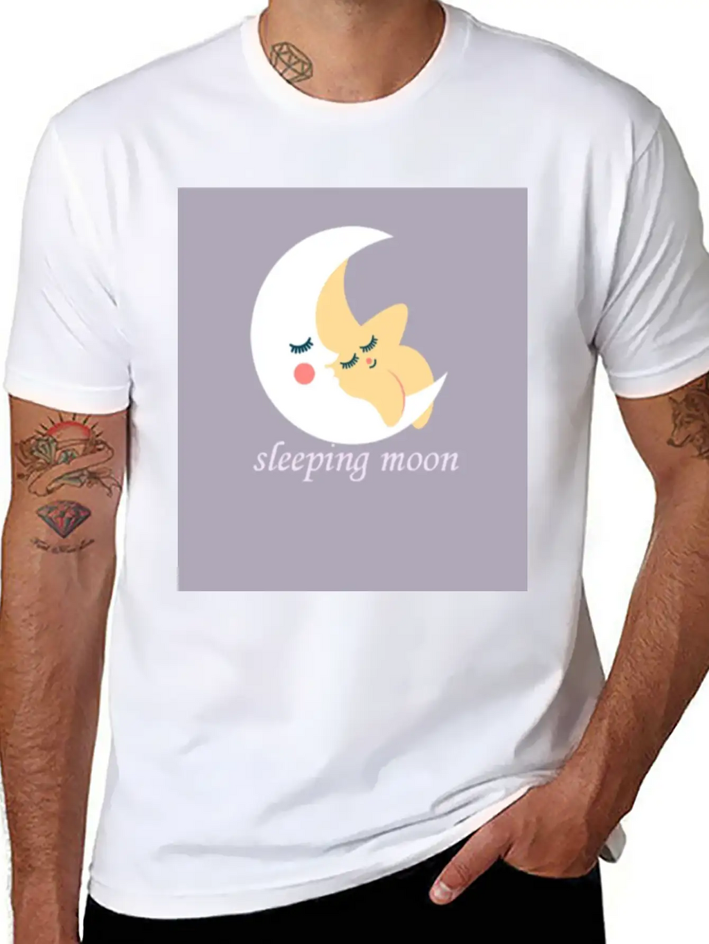 Sleeping Moon Classic Cotton Tee – Unisex Comfort For Any Season