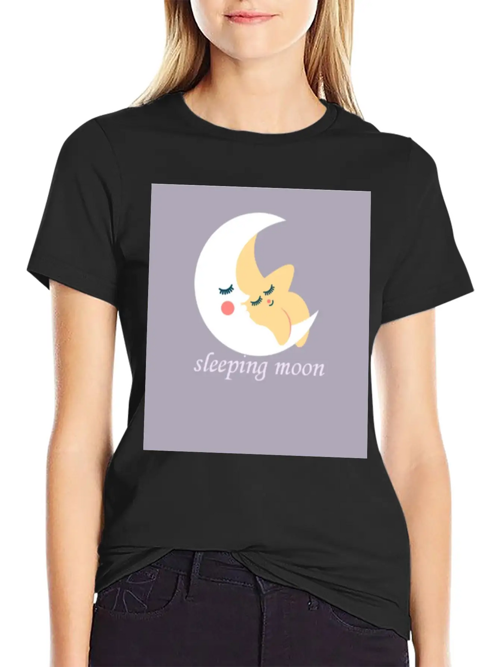 Sleeping Moon Classic Cotton Tee – Unisex Comfort For Any Season
