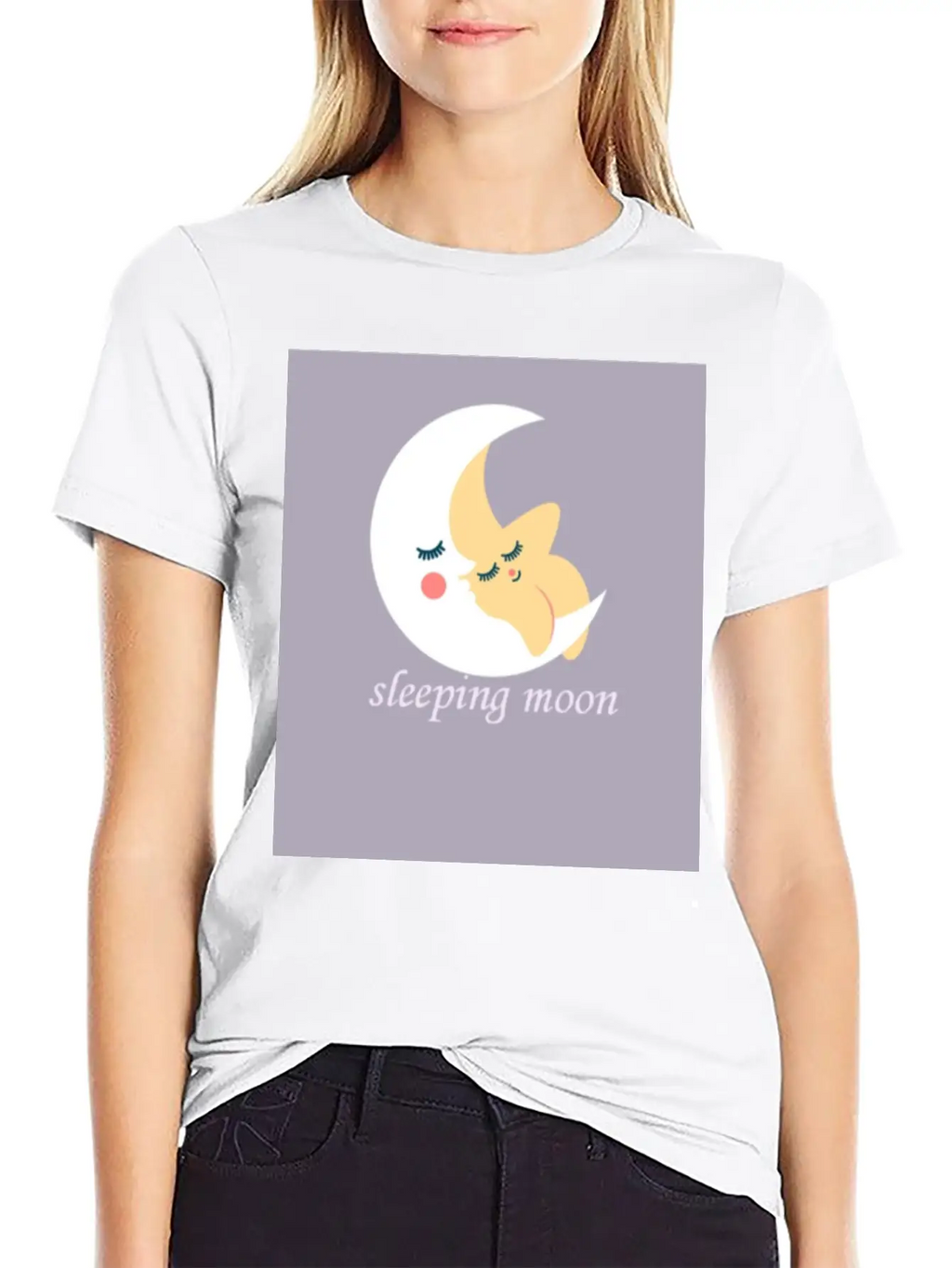 Sleeping Moon Classic Cotton Tee – Unisex Comfort For Any Season