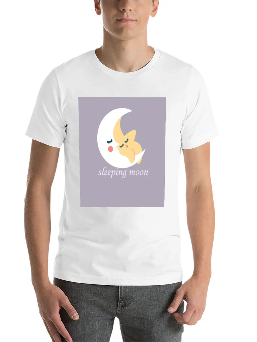 Sleeping Moon Classic Cotton Tee – Unisex Comfort For Any Season
