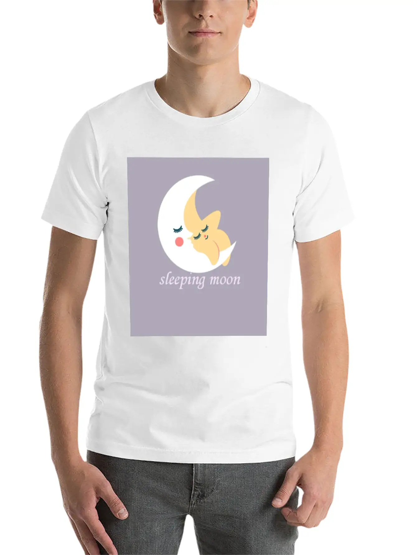 Sleeping Moon Classic Cotton Tee – Unisex Comfort For Any Season