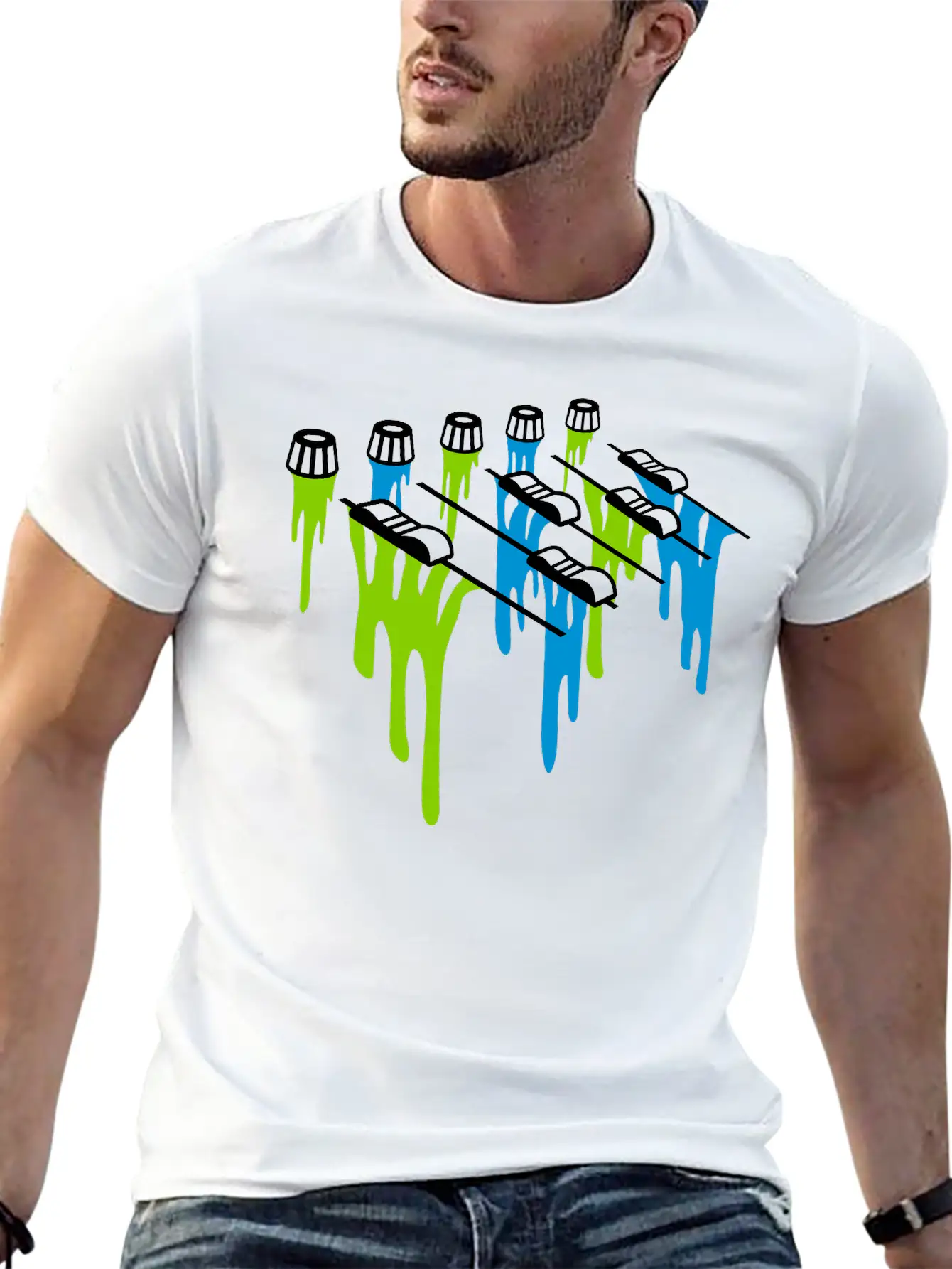 Slime Drop Mixer Breathable Soft Cotton T-Shirt – Timeless Casual Look