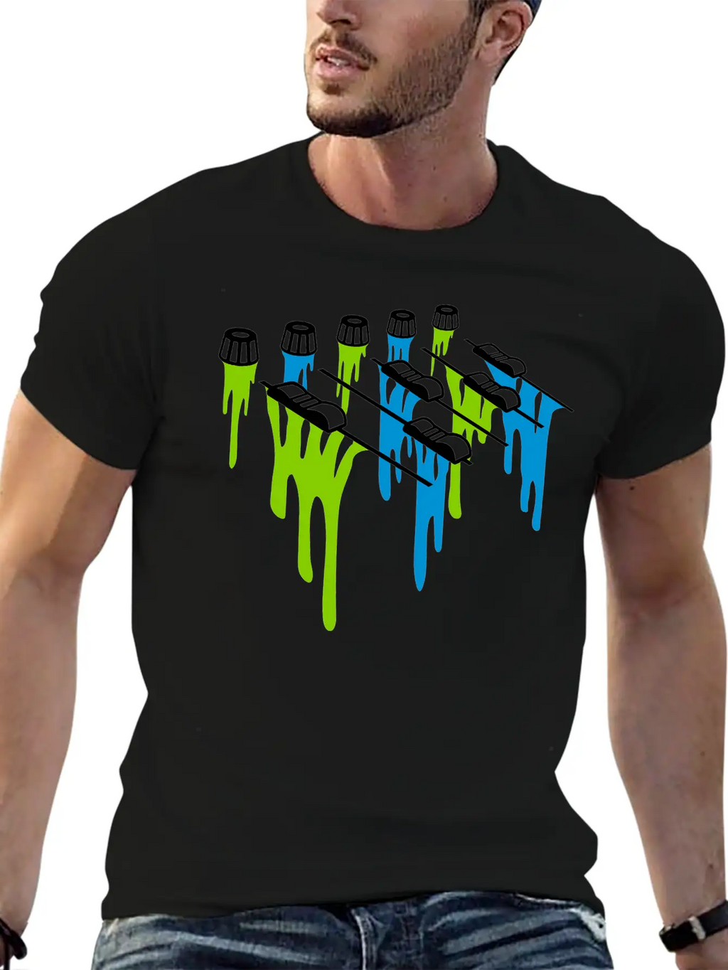 Slime Drop Mixer Breathable Soft Cotton T-Shirt – Timeless Casual Look