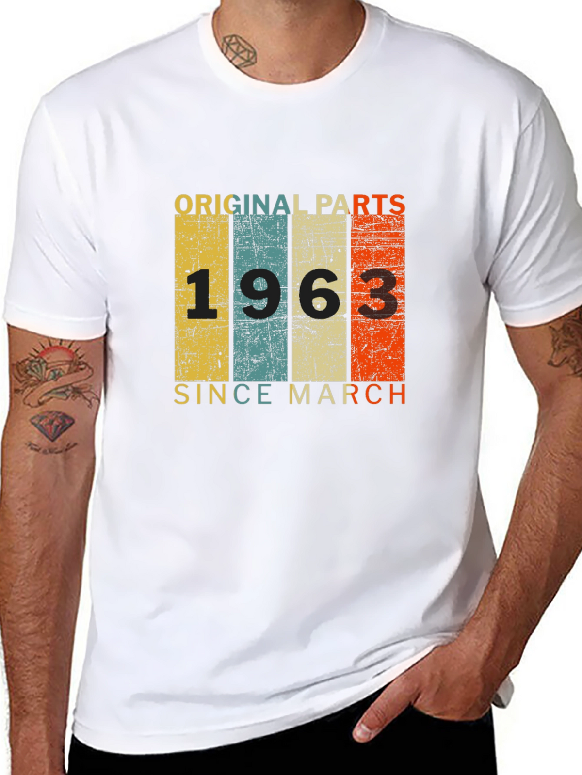 Original Parts 1963 T-Shirt - Since March Birthday Tee