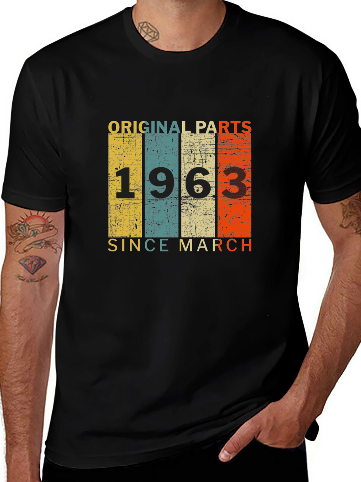 Original Parts 1963 T-Shirt - Since March Birthday Tee