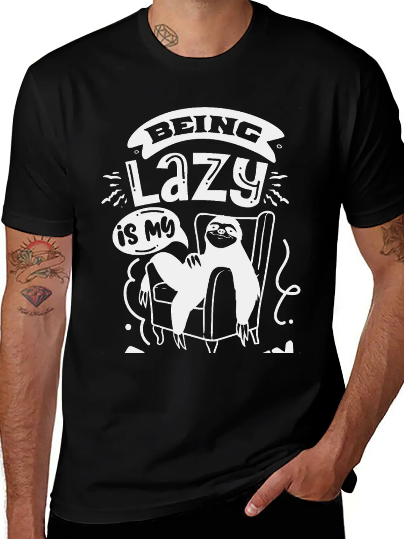 Sloth Funny Quote Cute Animal Stylish Everyday T-Shirt – Unisex Basic Cotton Tee