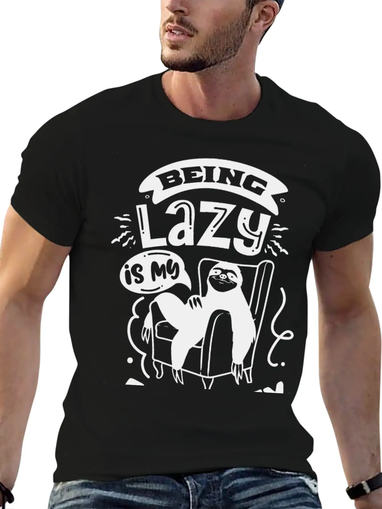 Sloth Funny Quote Cute Animal Stylish Everyday T-Shirt – Unisex Basic Cotton Tee
