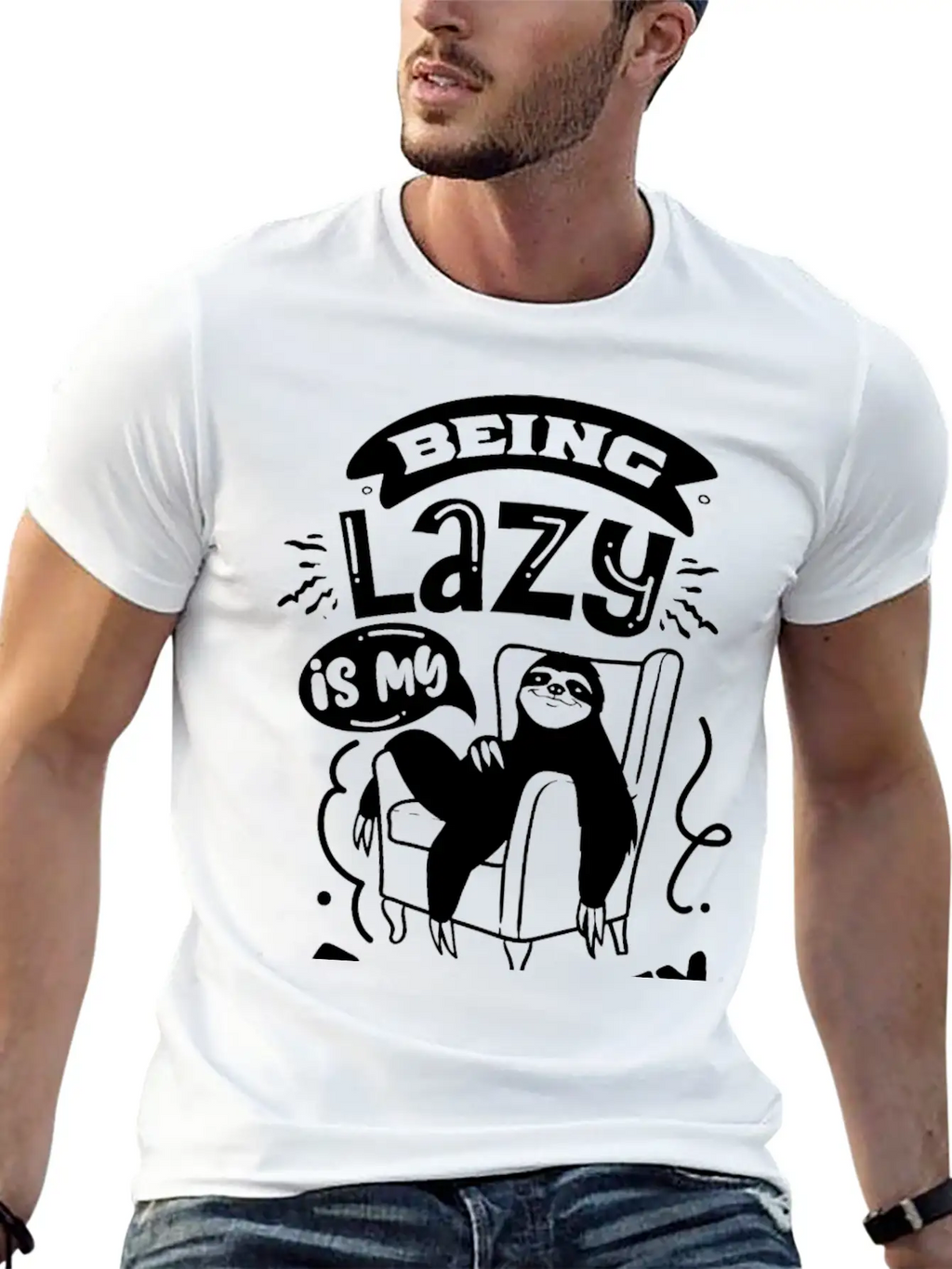 Sloth Funny Quote Cute Animal Stylish Everyday T-Shirt – Unisex Basic Cotton Tee