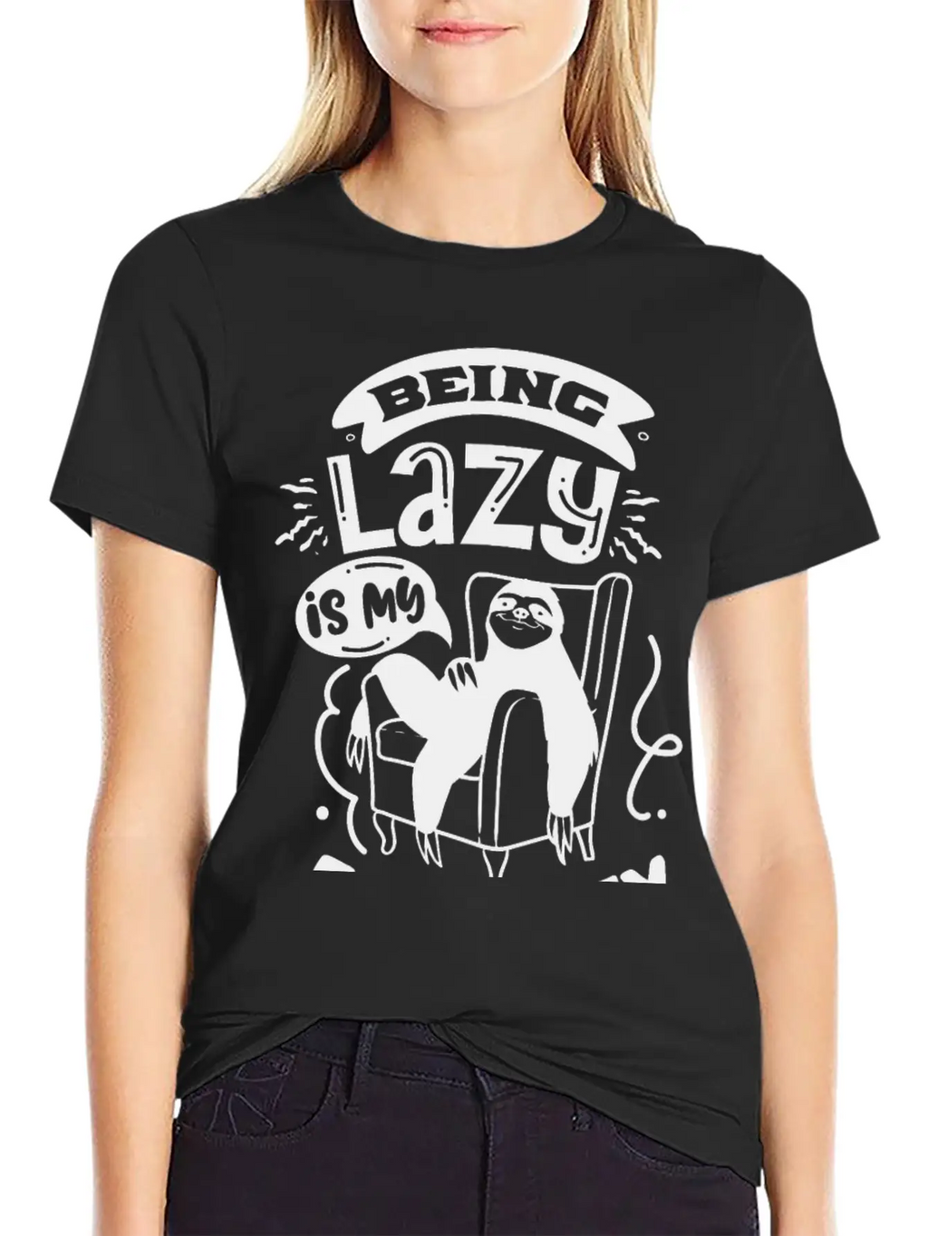 Sloth Funny Quote Cute Animal Stylish Everyday T-Shirt – Unisex Basic Cotton Tee
