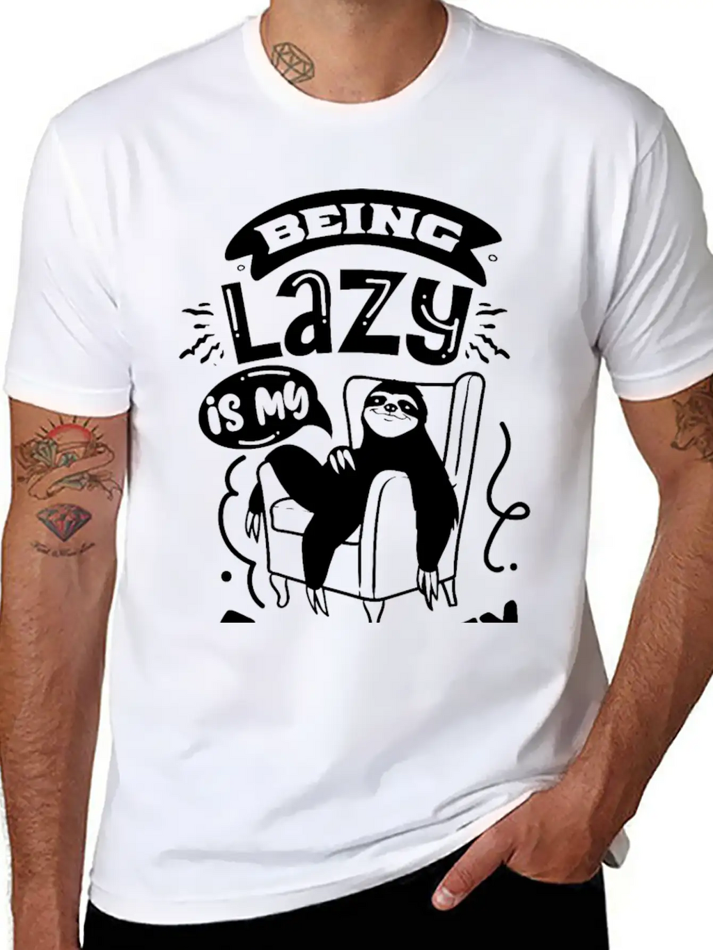 Sloth Funny Quote Cute Animal Stylish Everyday T-Shirt – Unisex Basic Cotton Tee