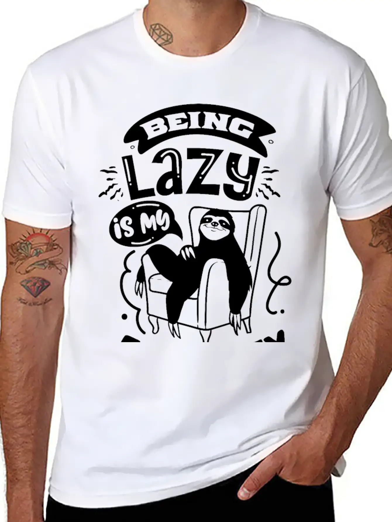 Sloth Funny Quote Cute Animal Stylish Everyday T-Shirt – Unisex Basic Cotton Tee
